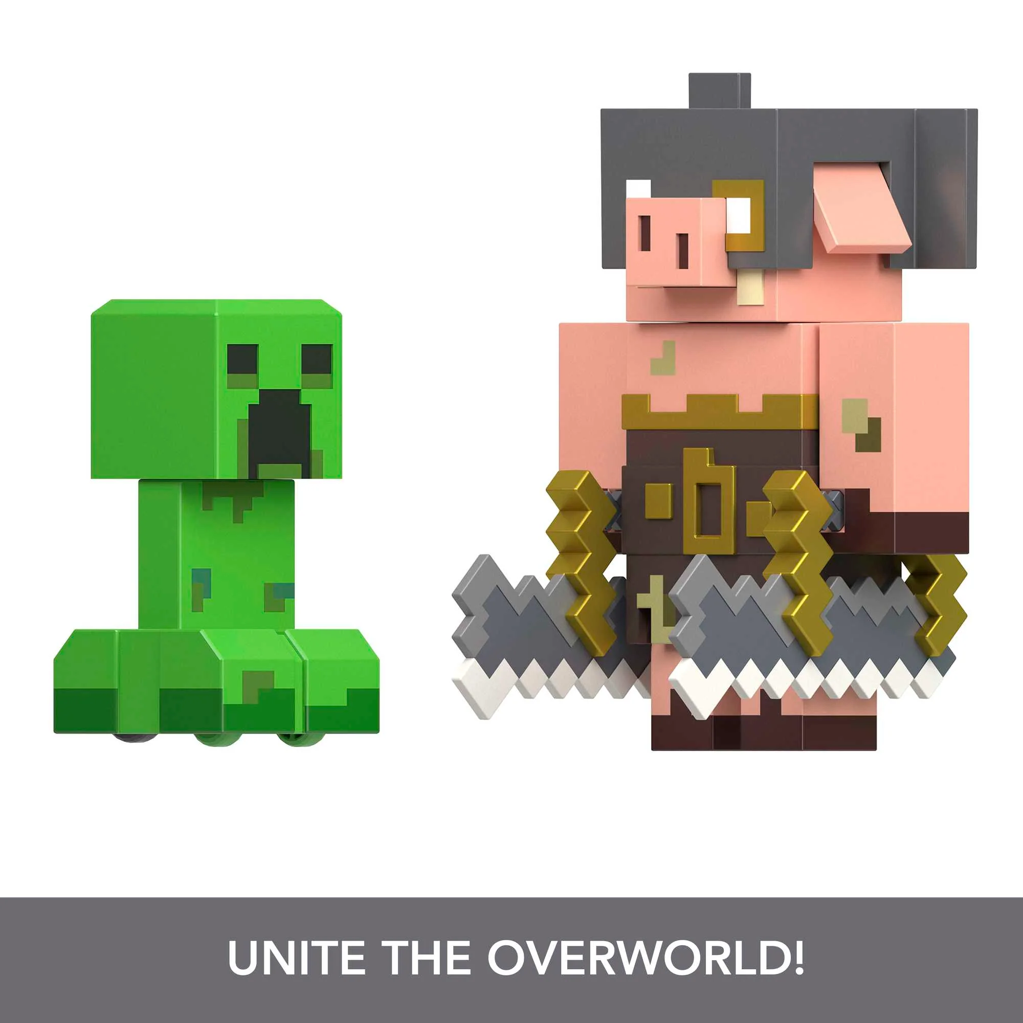 Minecraft Legends Creeper vs Piglin Bruiser Figures - Image 5