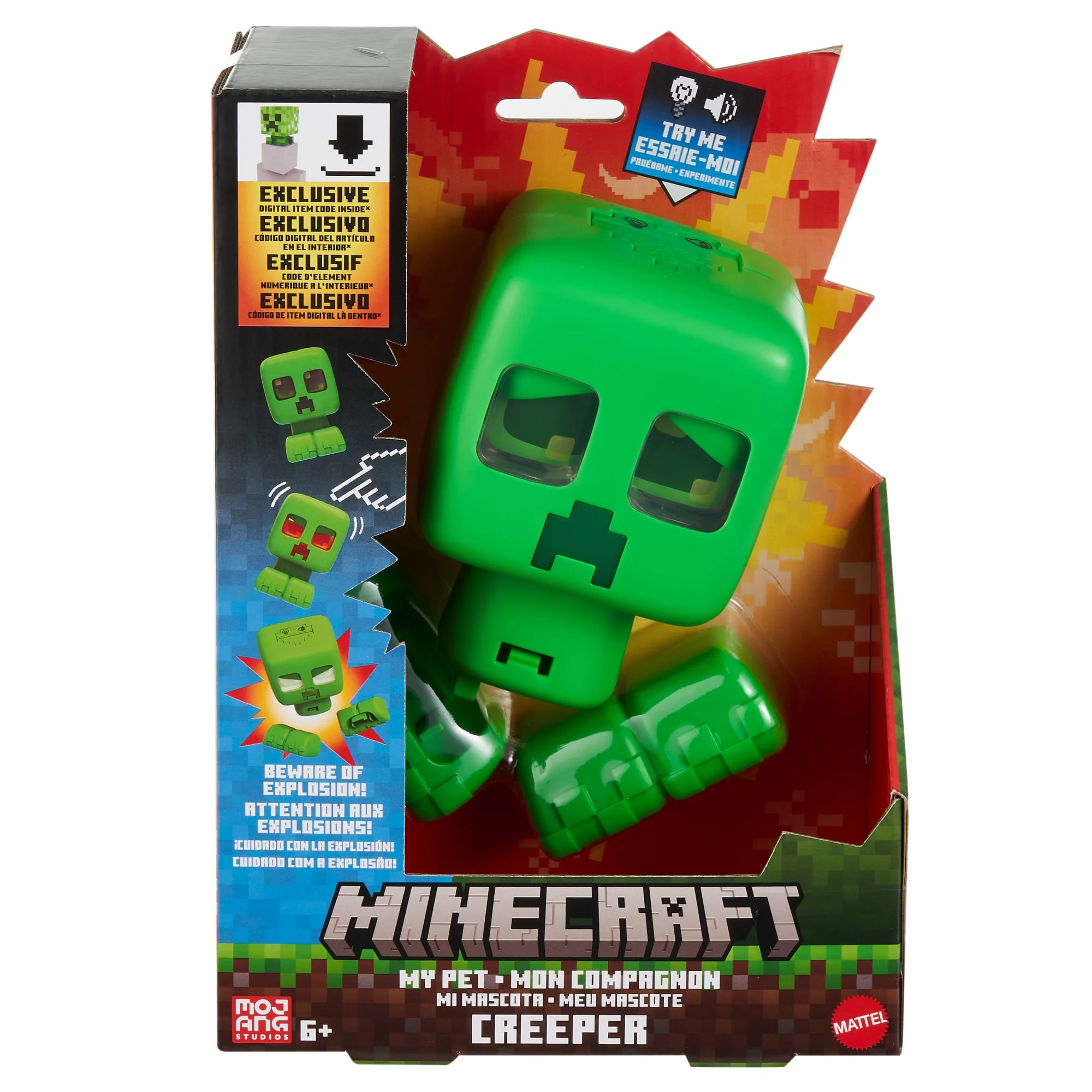 Minecraft My Pet Creeper interactive Toy Action Figure With Lights, Sounds & Exploding Action - Image 6