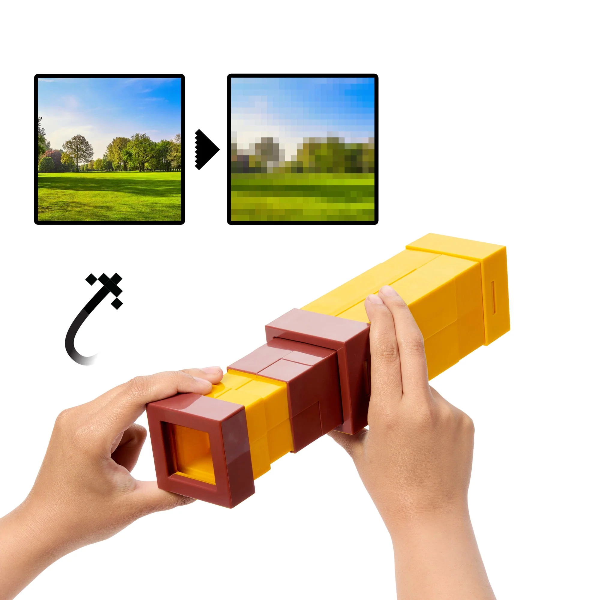 Minecraft Pixel Spyglass Toy With Pixelating View Lens, Kid-Size Accessory For Role-Play & Costumes - Image 6