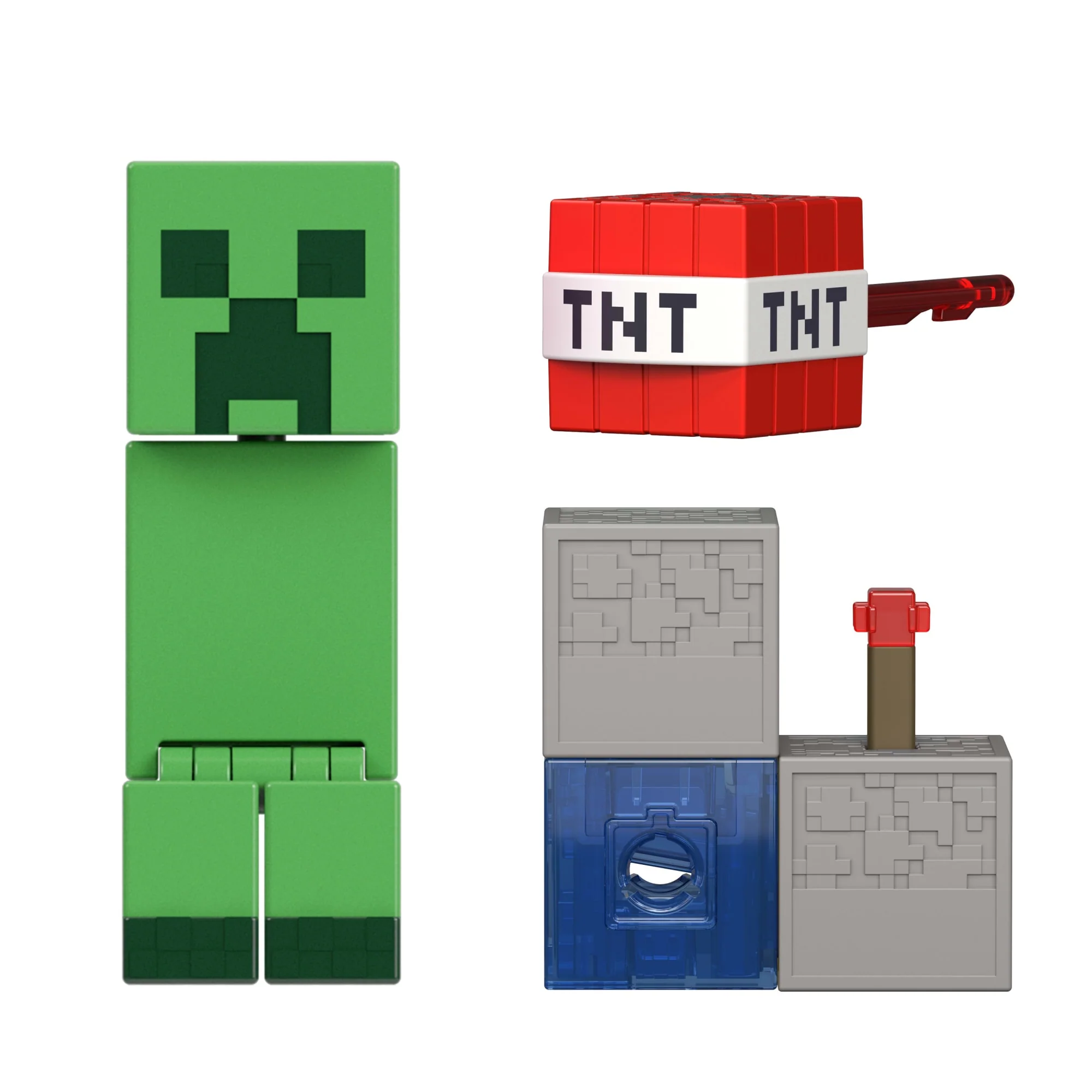 Minecraft Creeper Action Figure & Accessory Set, 3.25-Inch Scale Collectible Toy With Building Piece - Image 3