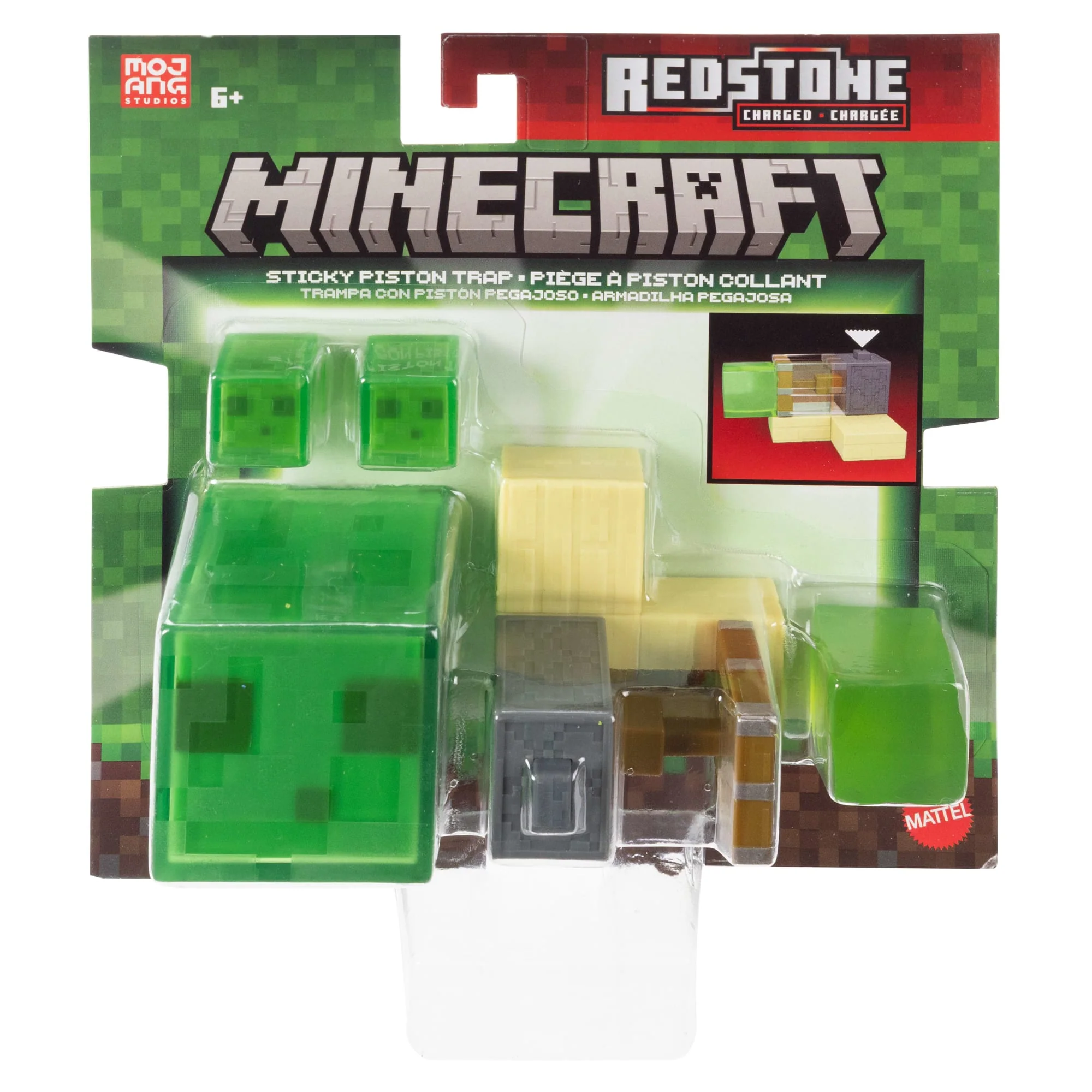 Minecraft Redstone Charged Sticky Piston Trap Set With Action Figure, Accessories & Moving Mechanism - Image 6