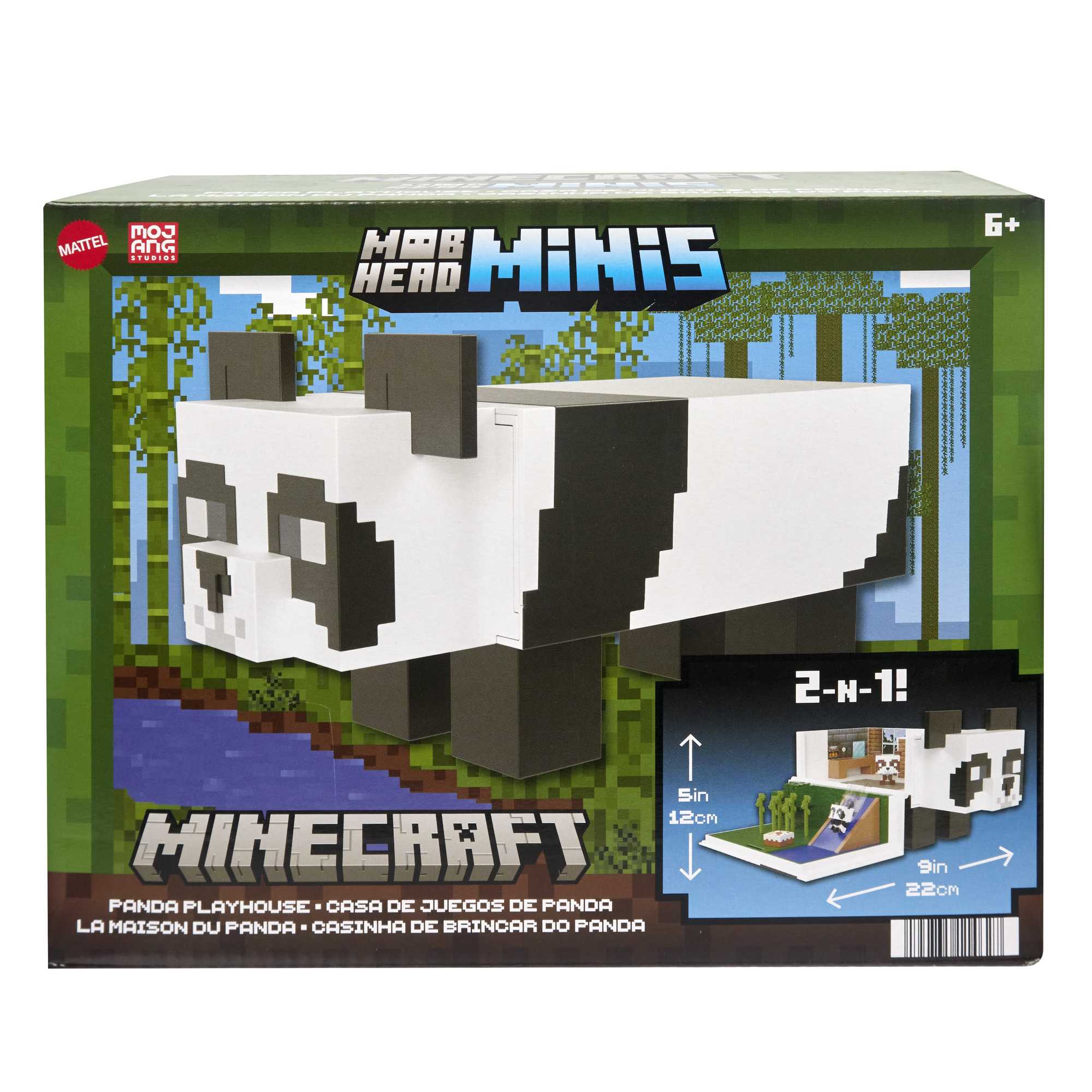 Minecraft Toys Panda Playhouse Playset Mob Head Minis, Kids Gifts - Image 6