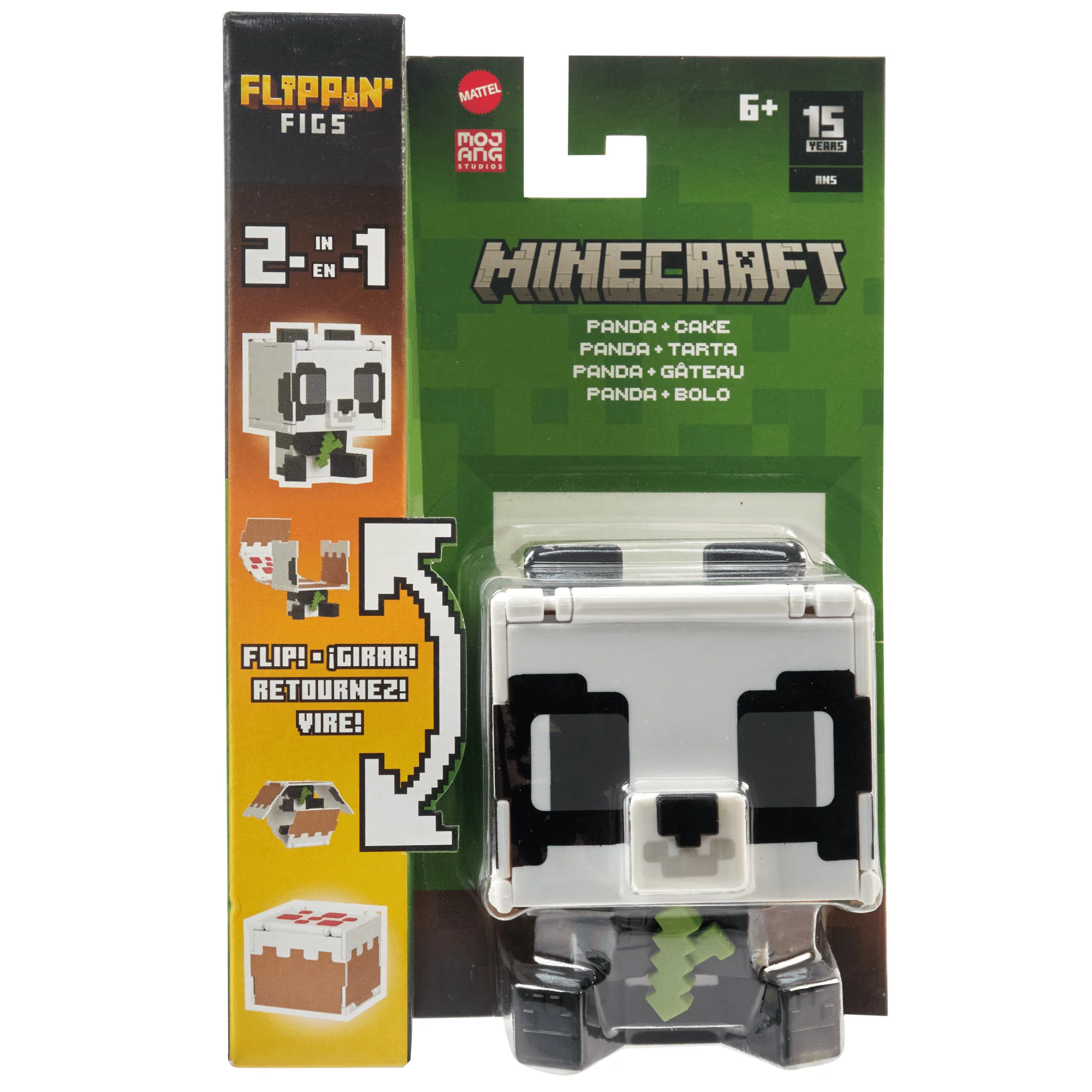 Minecraft Vanilla Figura de Acción Flippin' de 3.75" Panda + Pastel - Image 6