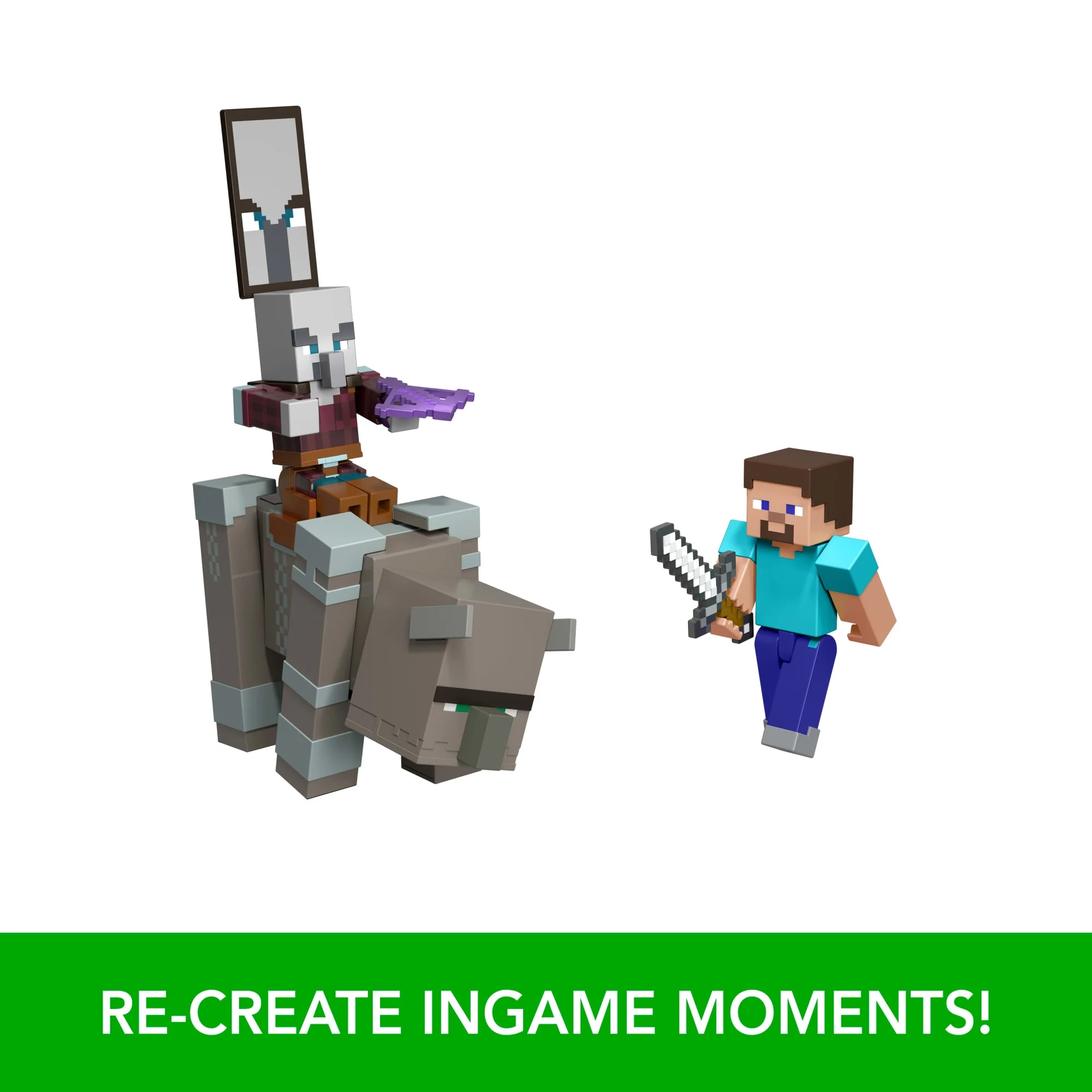 Minecraft Village Raid Pack With 3 Action Figures & 3 Accessories, 3.25-Inch Scale Collectible Set - Image 3