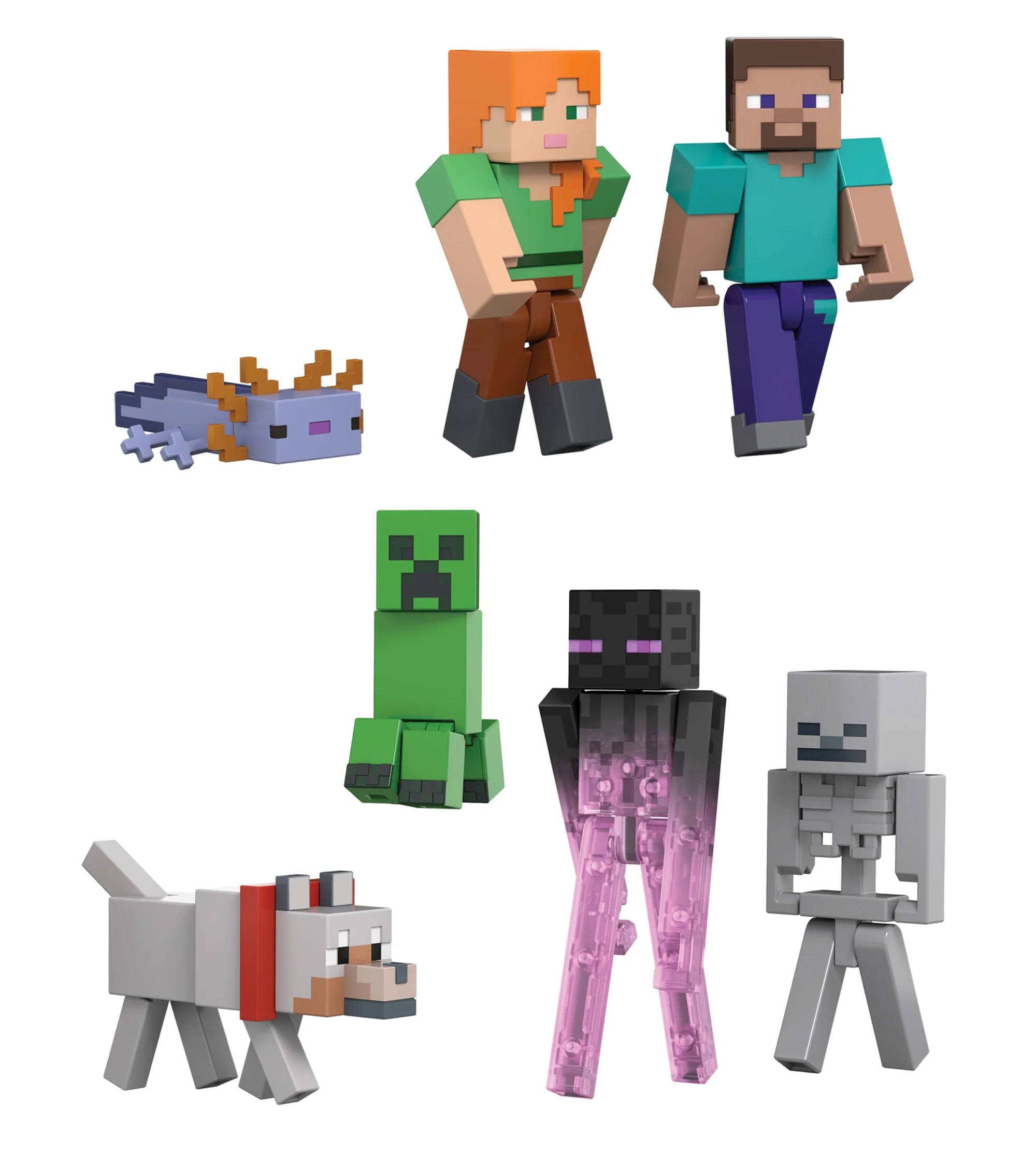 Minecraft World Builders Pack With 7 Action Figures in 3.25-inch Scale, Starter Collection - Image 3