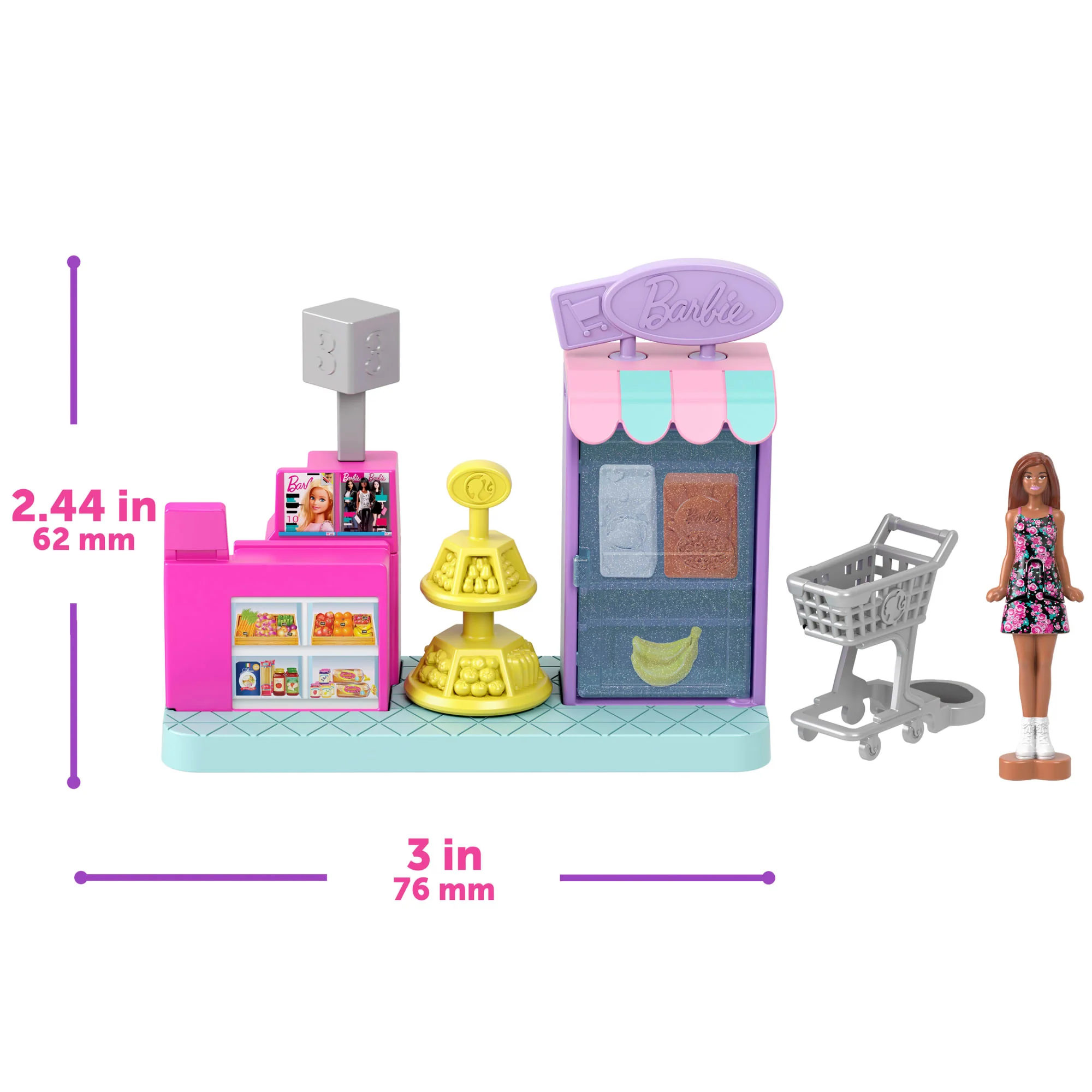 Barbie Mini Barbie Land Dreamhouse & 3 Playsets With 4 1.5-inch Dolls, Furniture & Accessories - Image 2