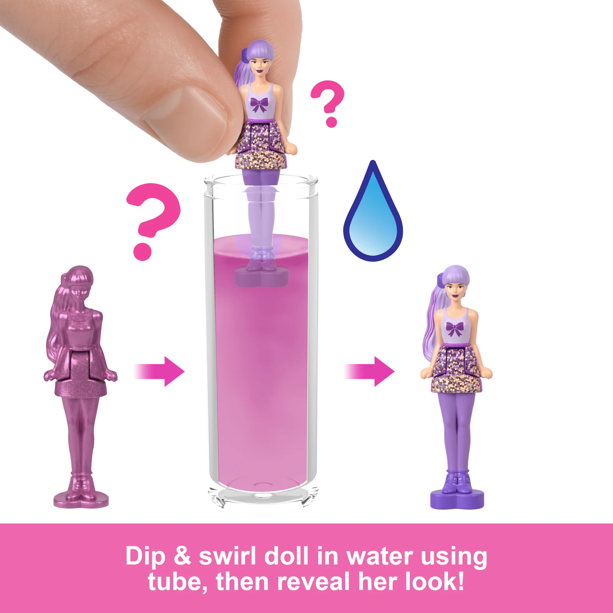 Barbie Mini Barbieland Color Reveal Dolls, 1.5-inch Doll With Surprise Water Reveal - Image 3