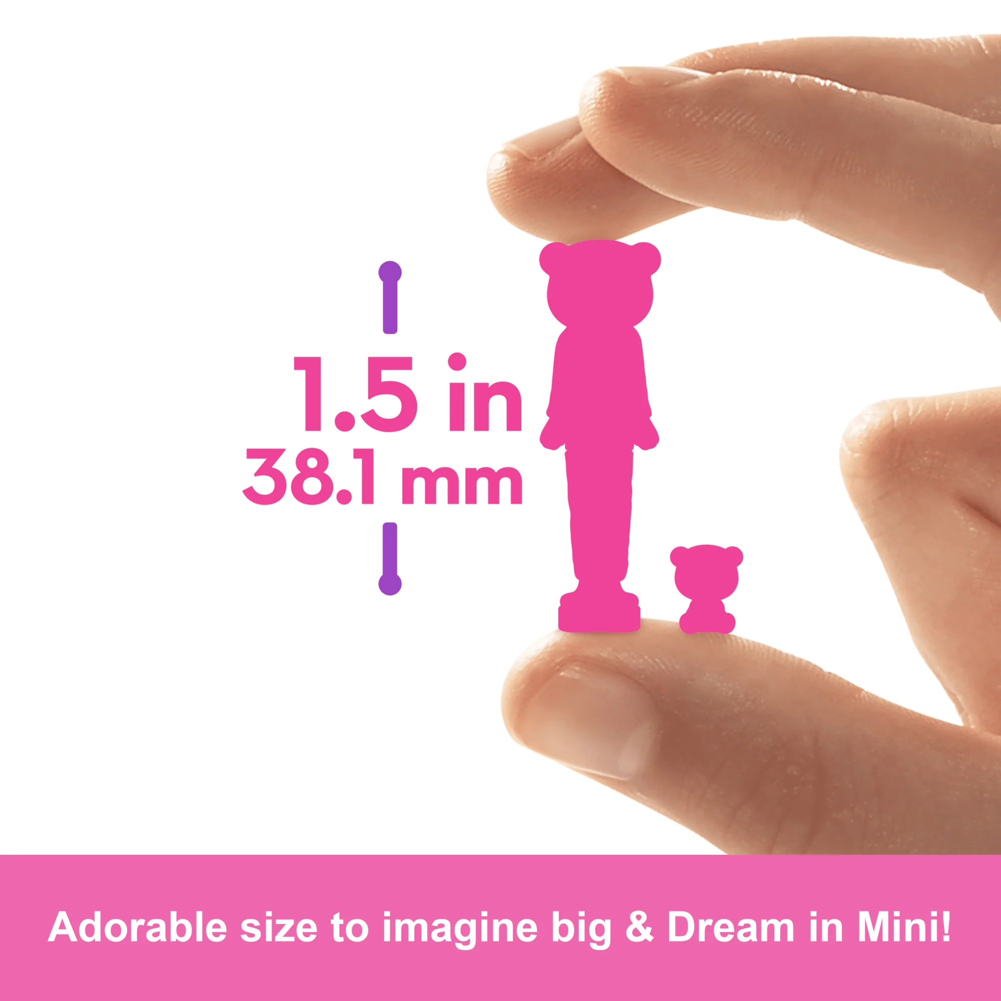 Barbie Mini Barbieland Cutie Reveal Doll & Pet, 1.5-inch Color Dream Series - Image 4