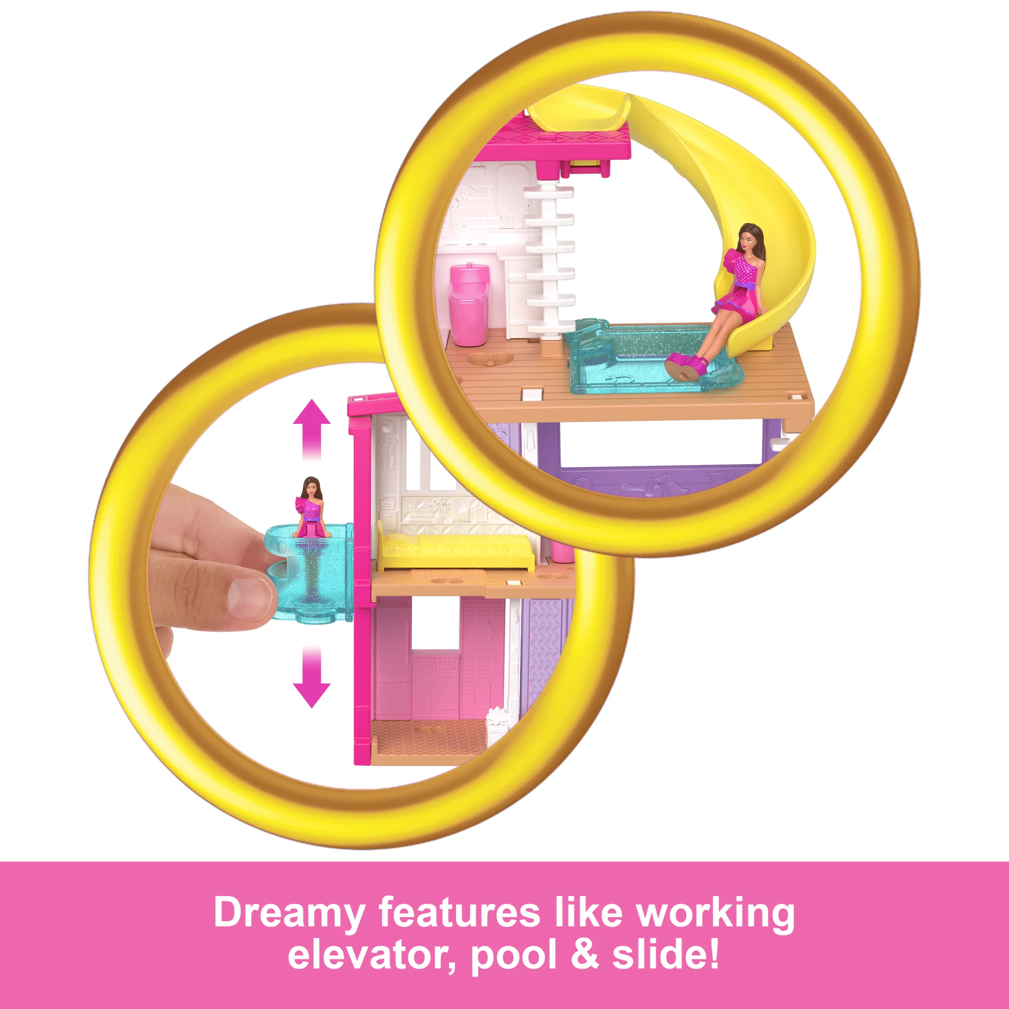 Barbie Mini Barbieland Doll House Playsets With 1.5-inch Doll, Furniture & Accessories - Image 3