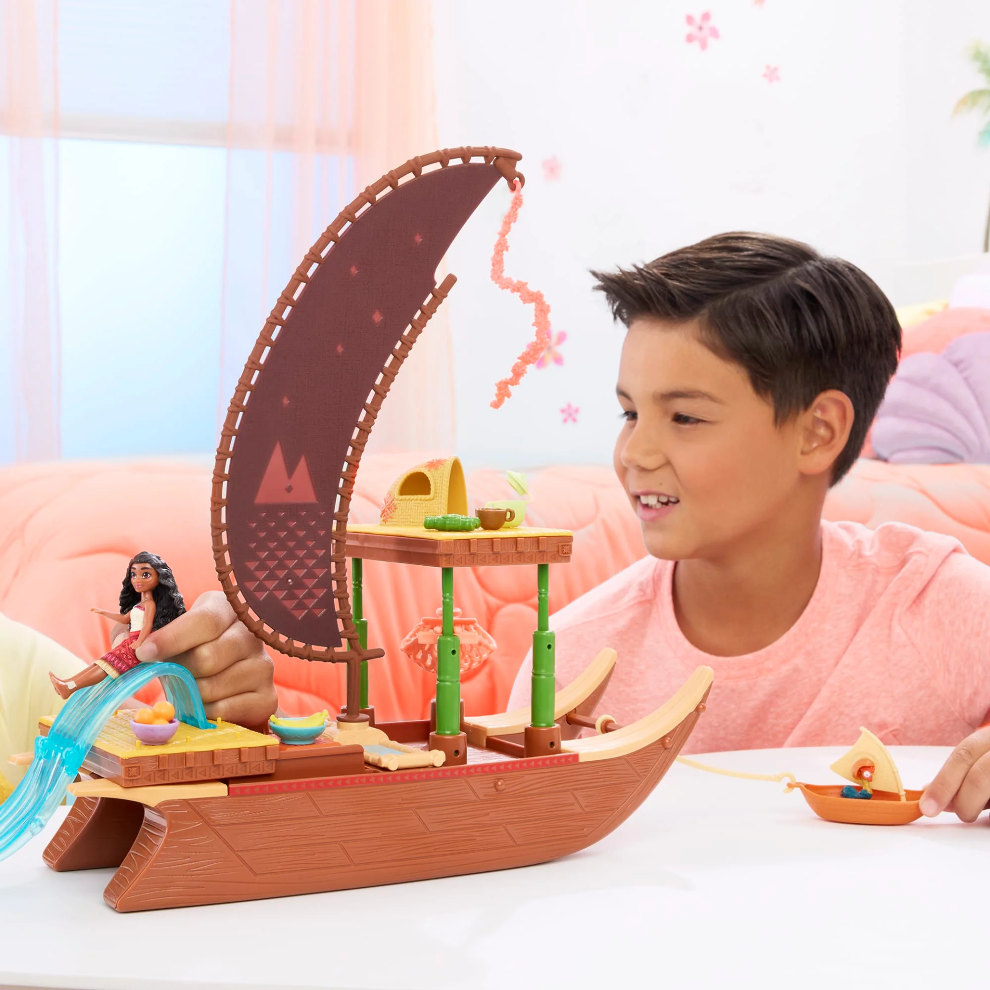 Moana 2 Conjunto de Brinquedo Barco de Aventuras com Mini Boneca e Acessórios - Image 2