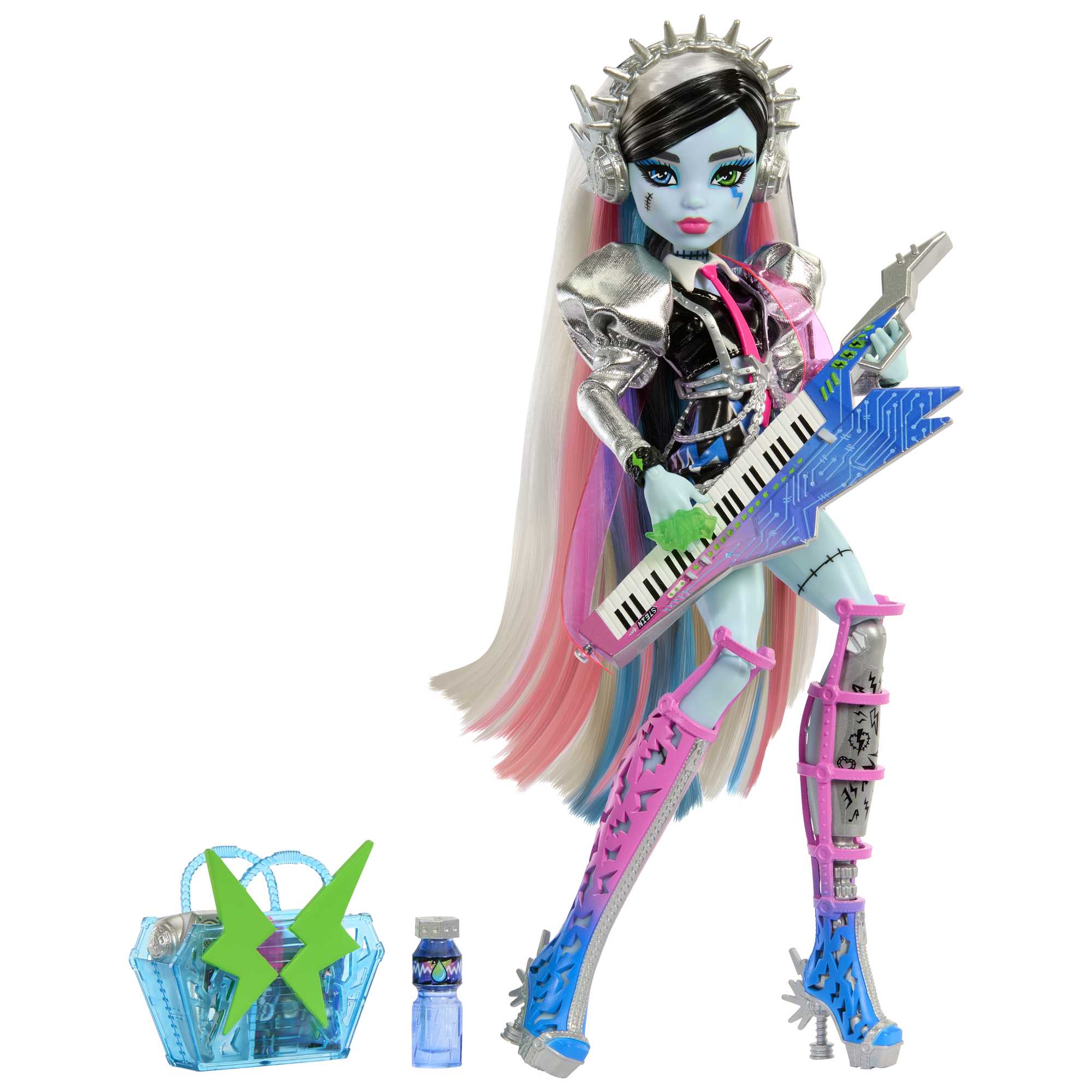 Monster High Doll, Amped Up Frankie Stein Rockstar With Instrument And Accessories - Image 2