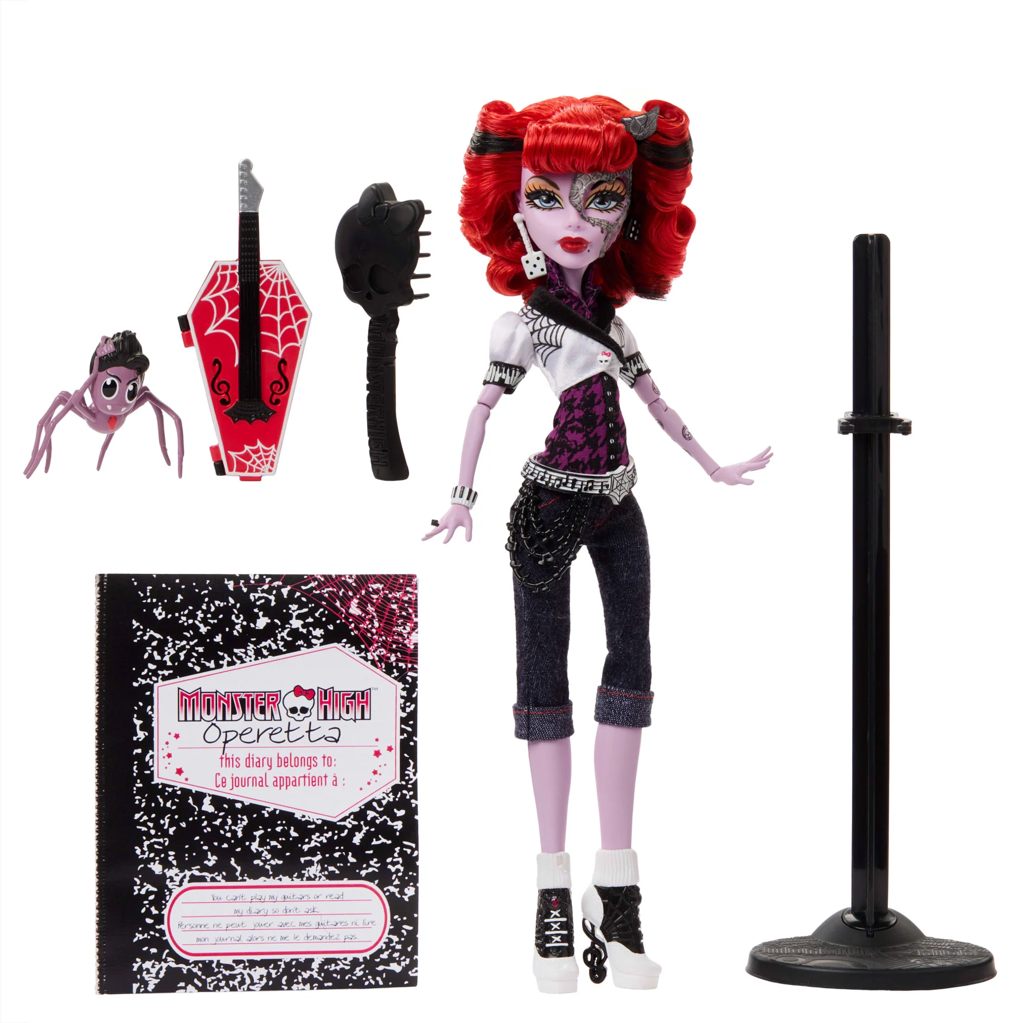 Monster High Boo-Riginal Creeproduction Operetta Doll With Diary, Doll Stand And Pet - Image 6