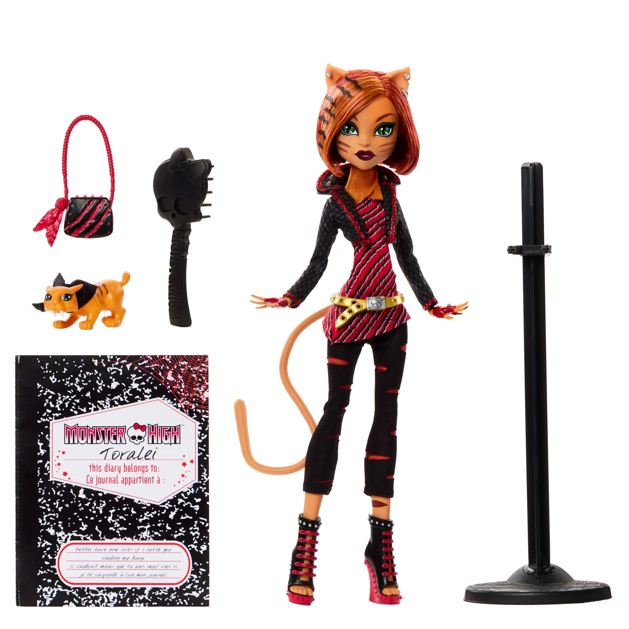 Monster High Boo-Riginal Creeproduction Toralei Doll With Diary, Doll Stand And Pet - Image 6