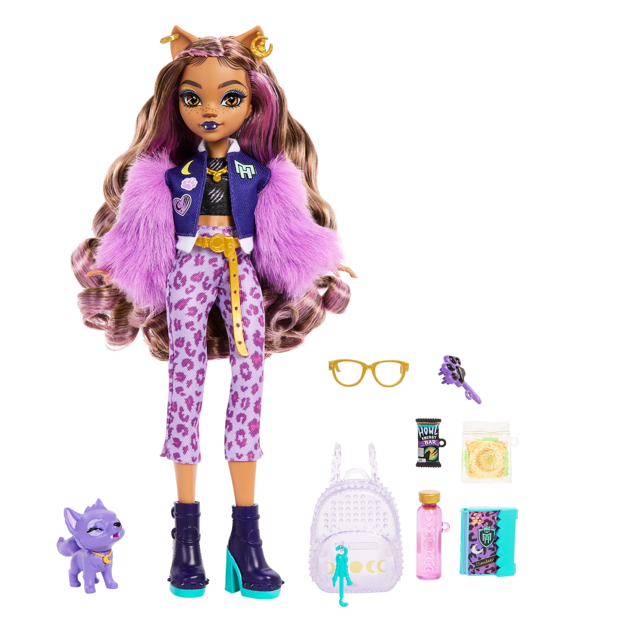 Monster High Clawdeen Wolf Fashion Doll With Pet Dog Crescent And Accessories - Image 5