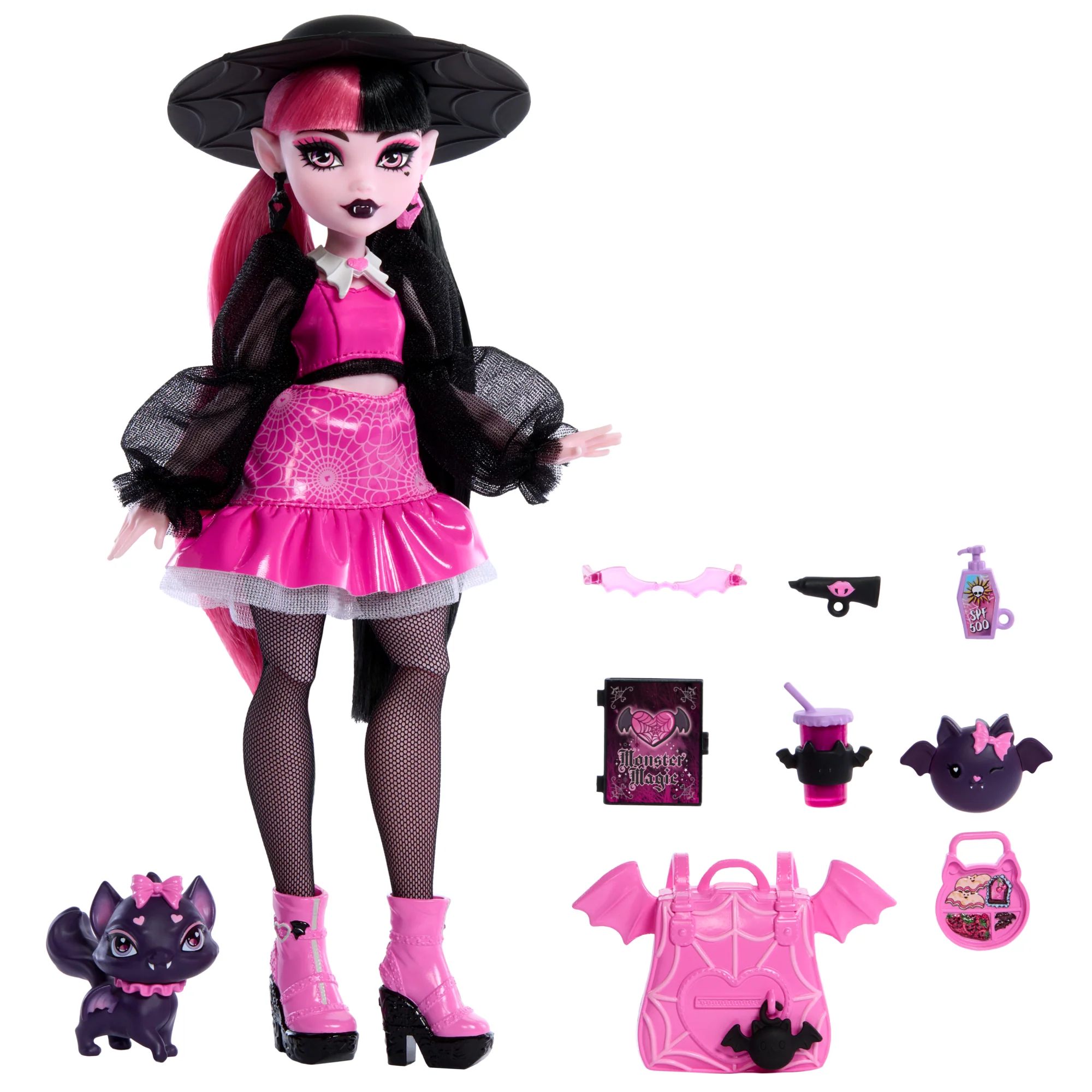 Monster High Draculaura Fashion Doll With Pet Count Fabulous And Accessories - Image 5