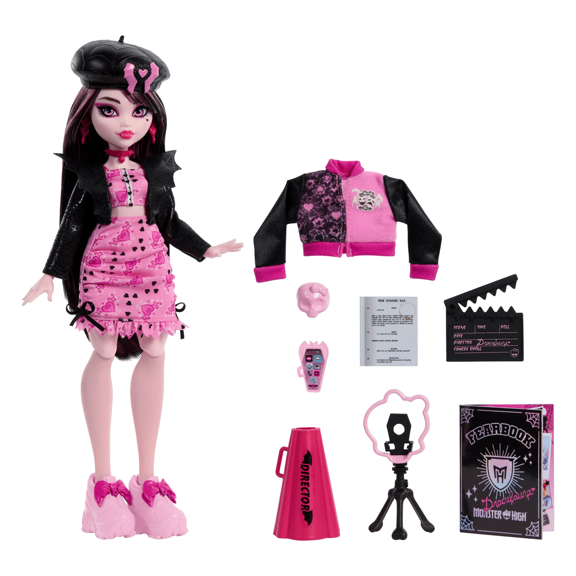 Monster High Fearbook Draculaura Fashion Doll With Jacket, Yearbook, And Movie Club Accessories - Image 2