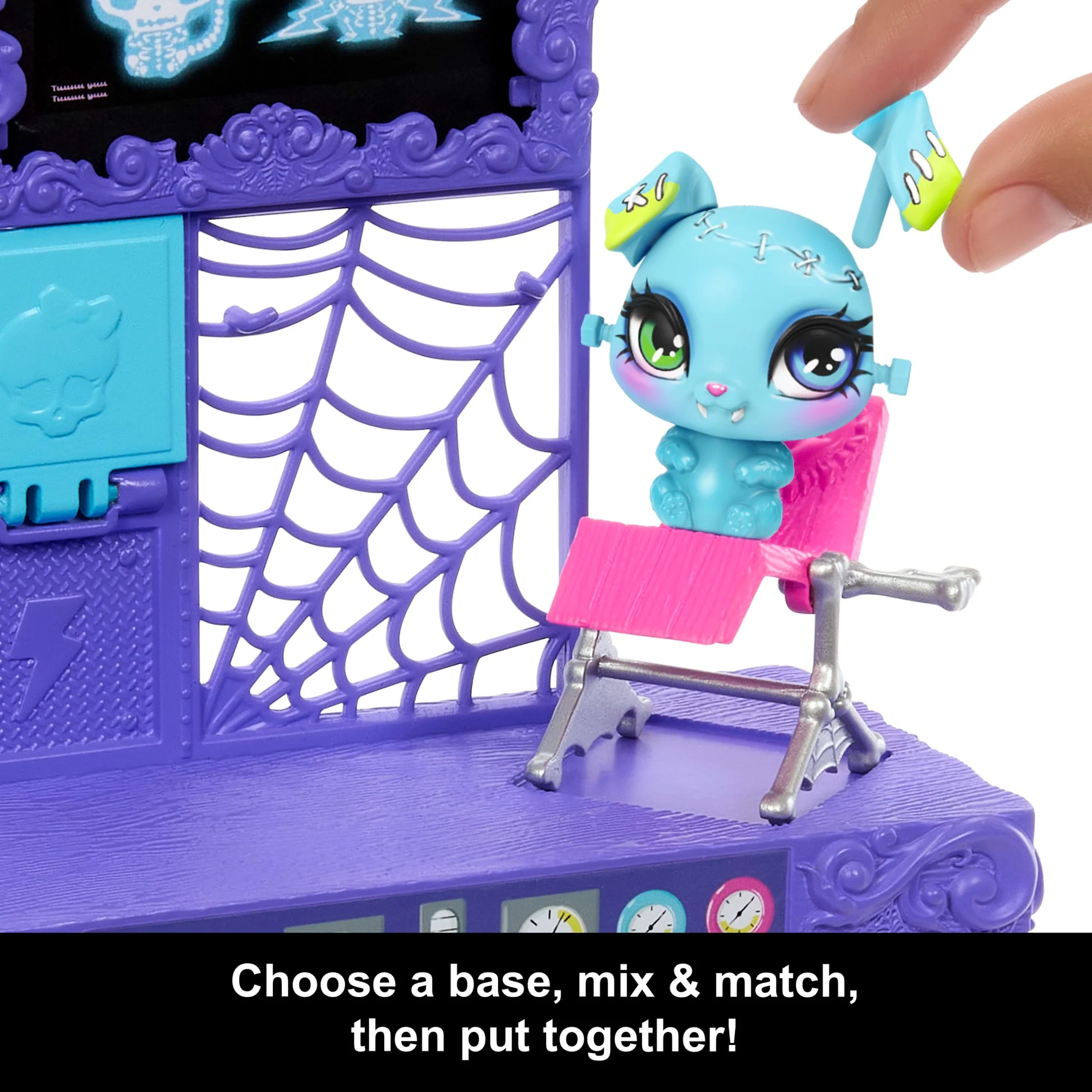 Monster High Frankie Stein Make-A-Monster Pet Doll Playset, 30+ Accessories For Countless Pet Combos - Image 2
