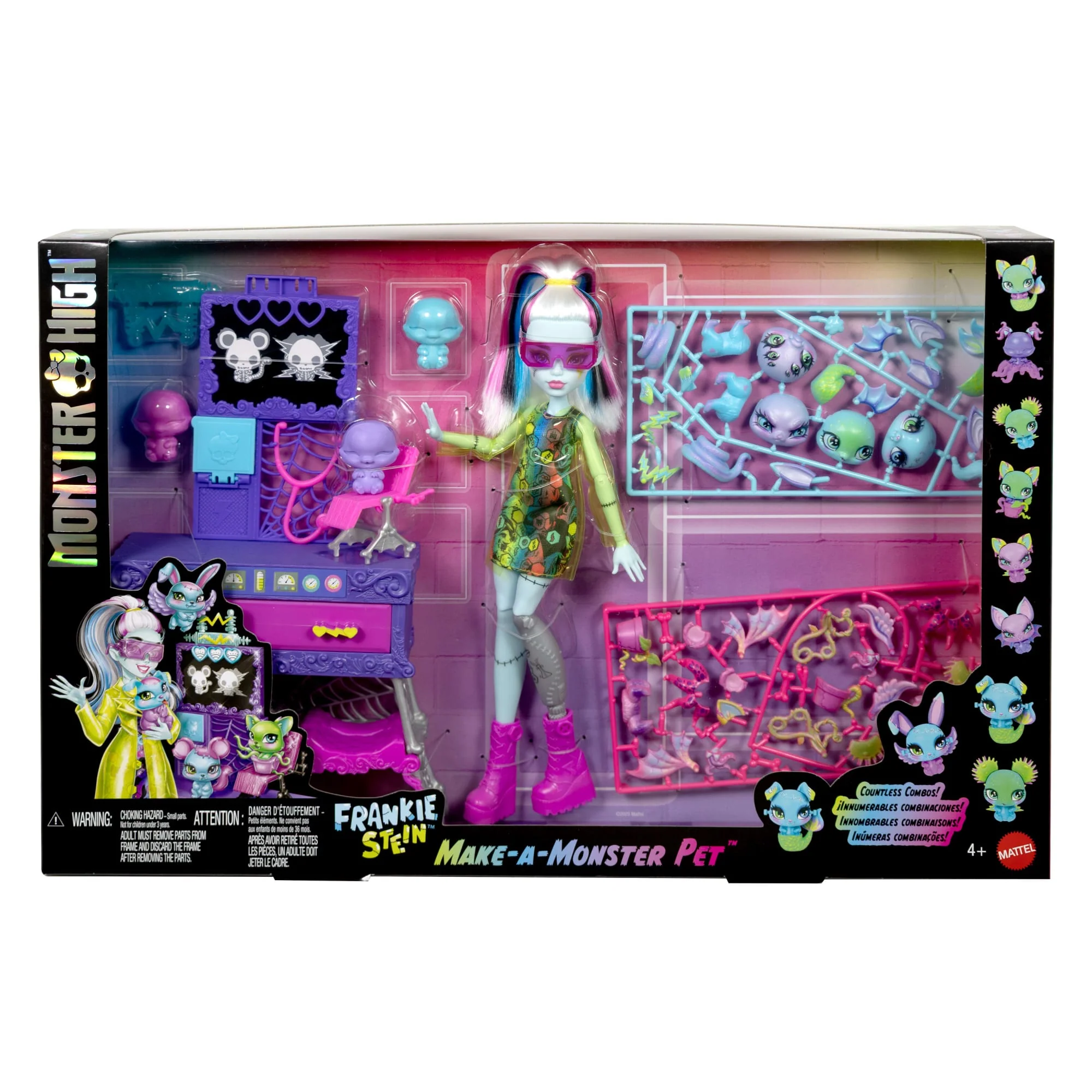 Monster High Frankie Stein Make-A-Monster Pet Doll Playset, 30+ Accessories For Countless Pet Combos - Image 6