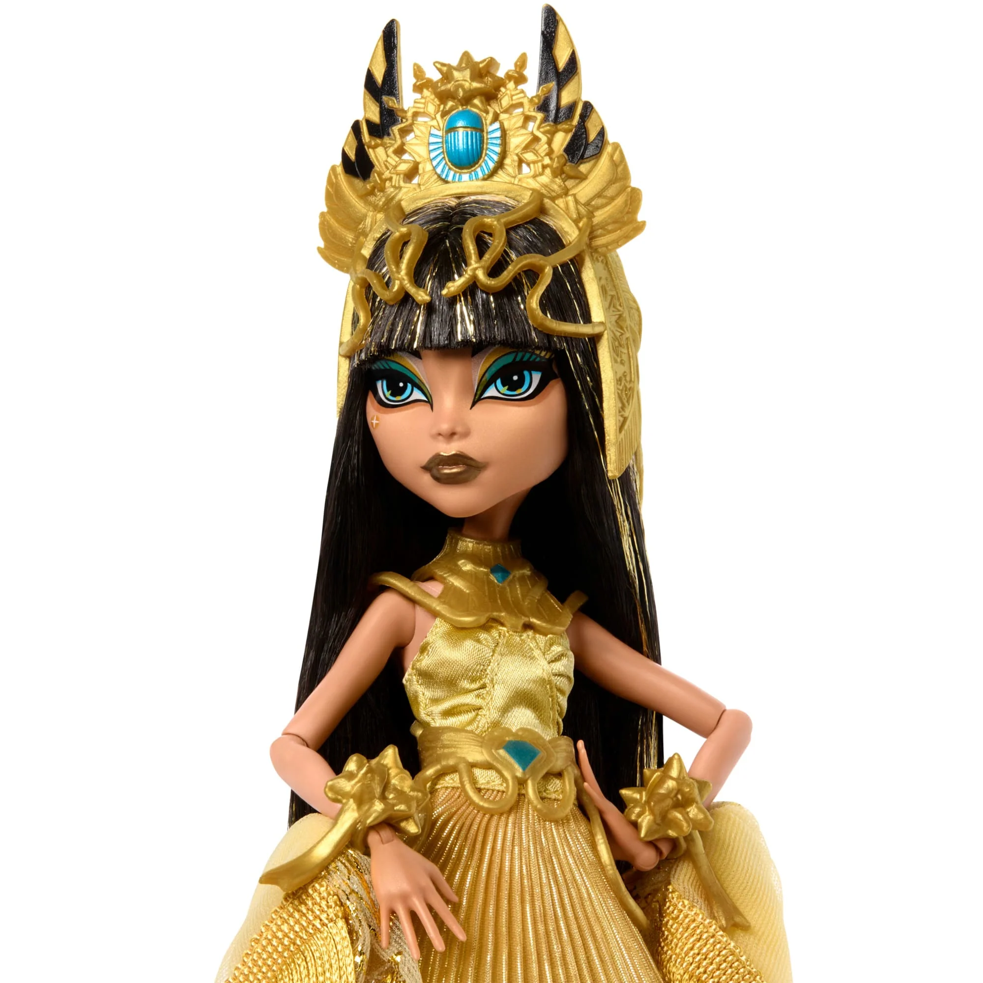 Monster High Howliday Winter Edition Cleo De Nile Collectible Doll in Golden Gown With Fringe Shawl - Image 2