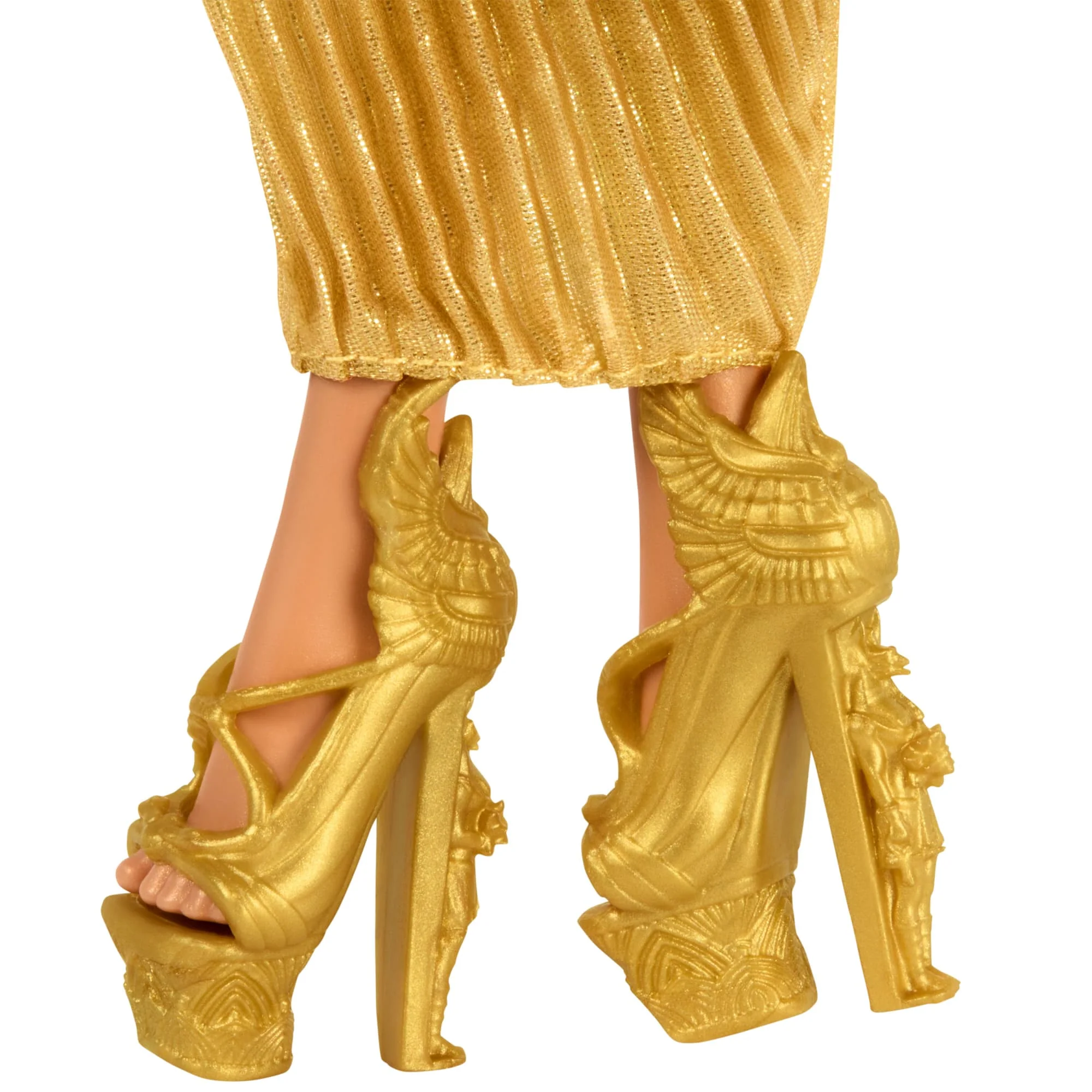 Monster High Howliday Winter Edition Cleo De Nile Collectible Doll in Golden Gown With Fringe Shawl - Image 4