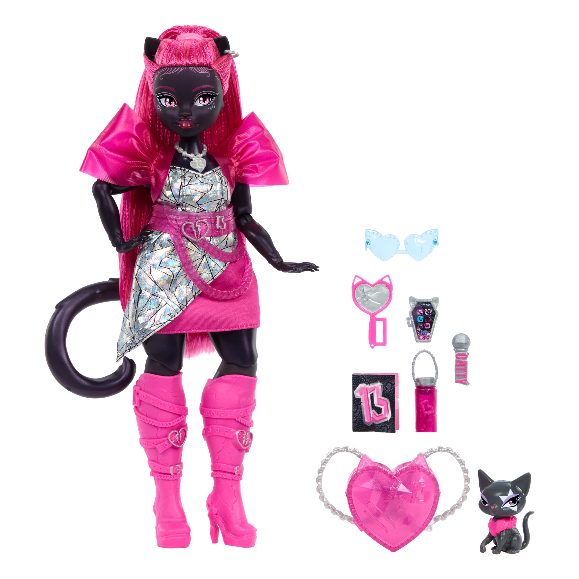 Monster High-Catty Noir-Poupée Avec Chat Amulette et Accessoires - Image 5
