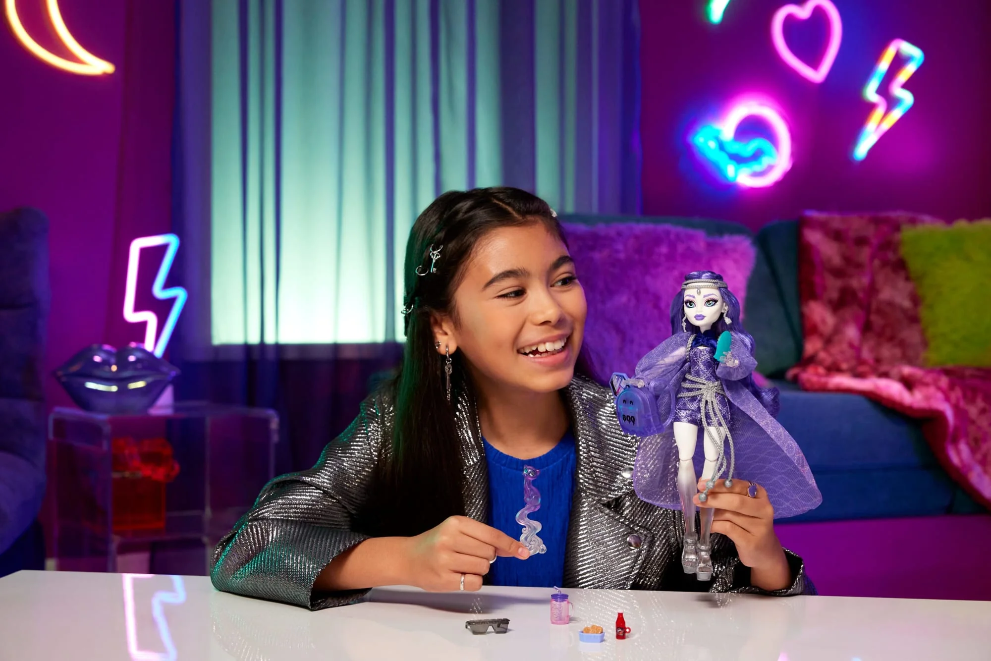 Monster High-Spectra Vondergeist-Poupée, Furet Rhuen et Accessoires - Image 2