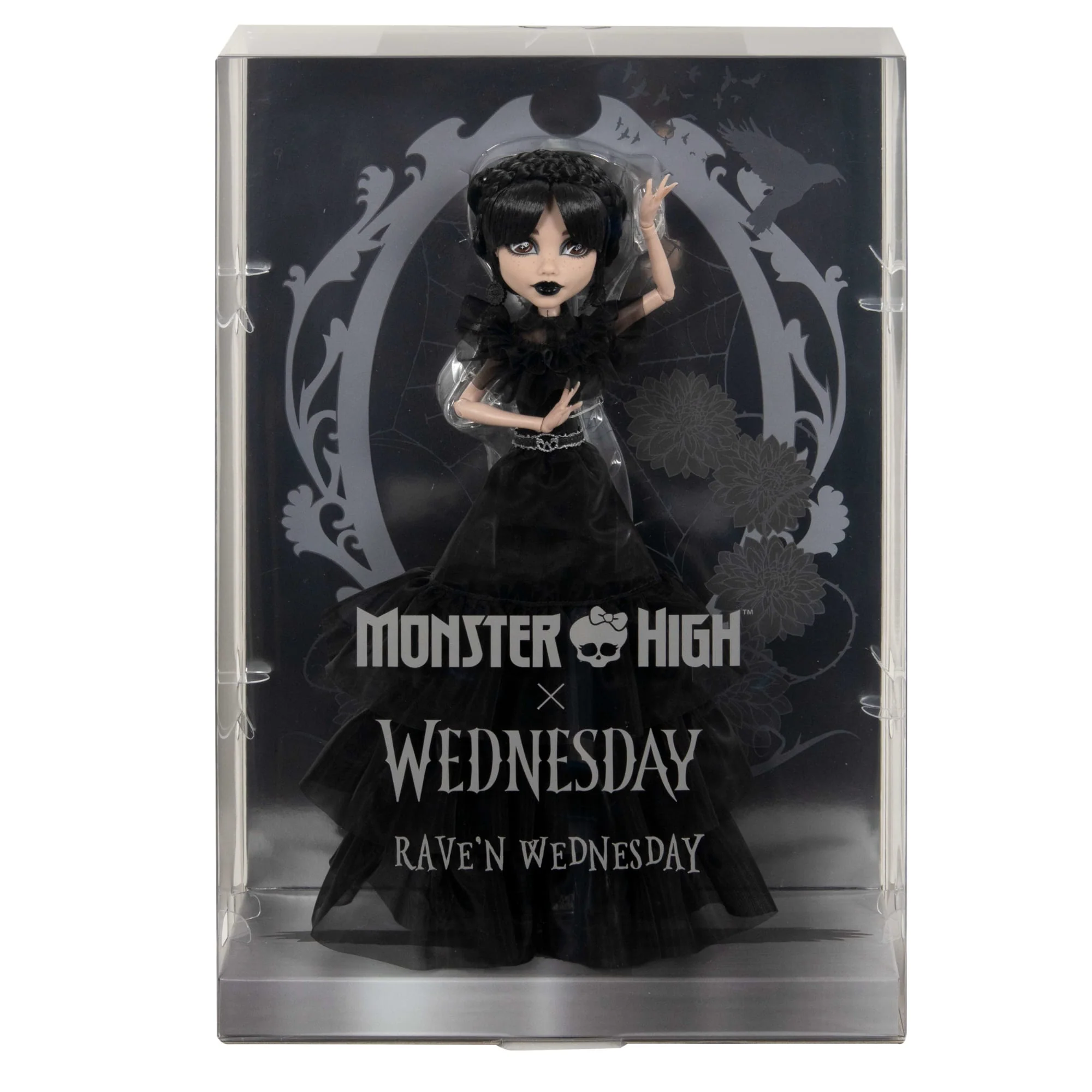Monster High Wednesday Collectible Doll, Rave’N Wednesday in Black Gown Inspired By Dance Scene - Image 6