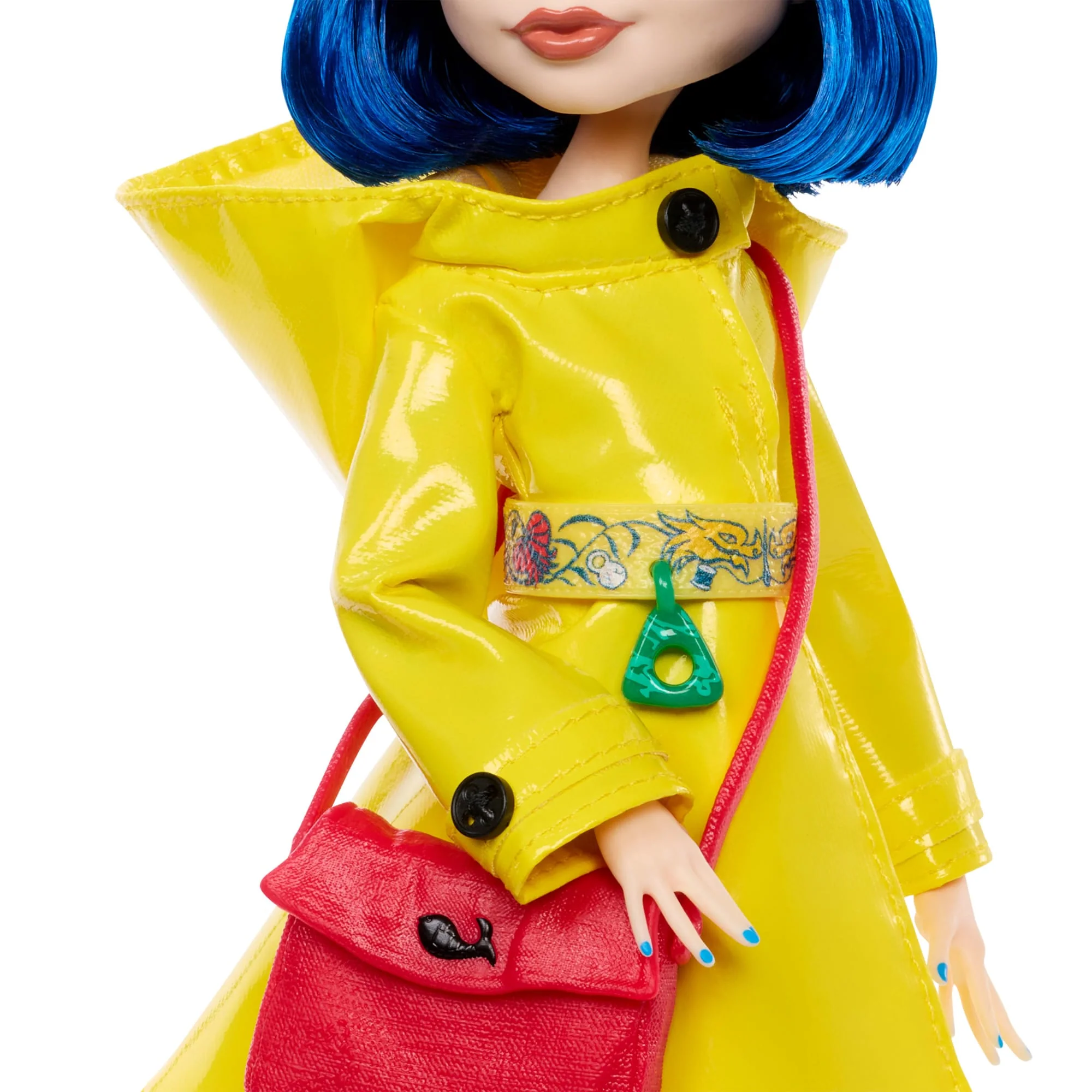 Monster High Skullector Coraline Collectible Doll in Yellow Raincoat With Cat - Sold Out - Image 3