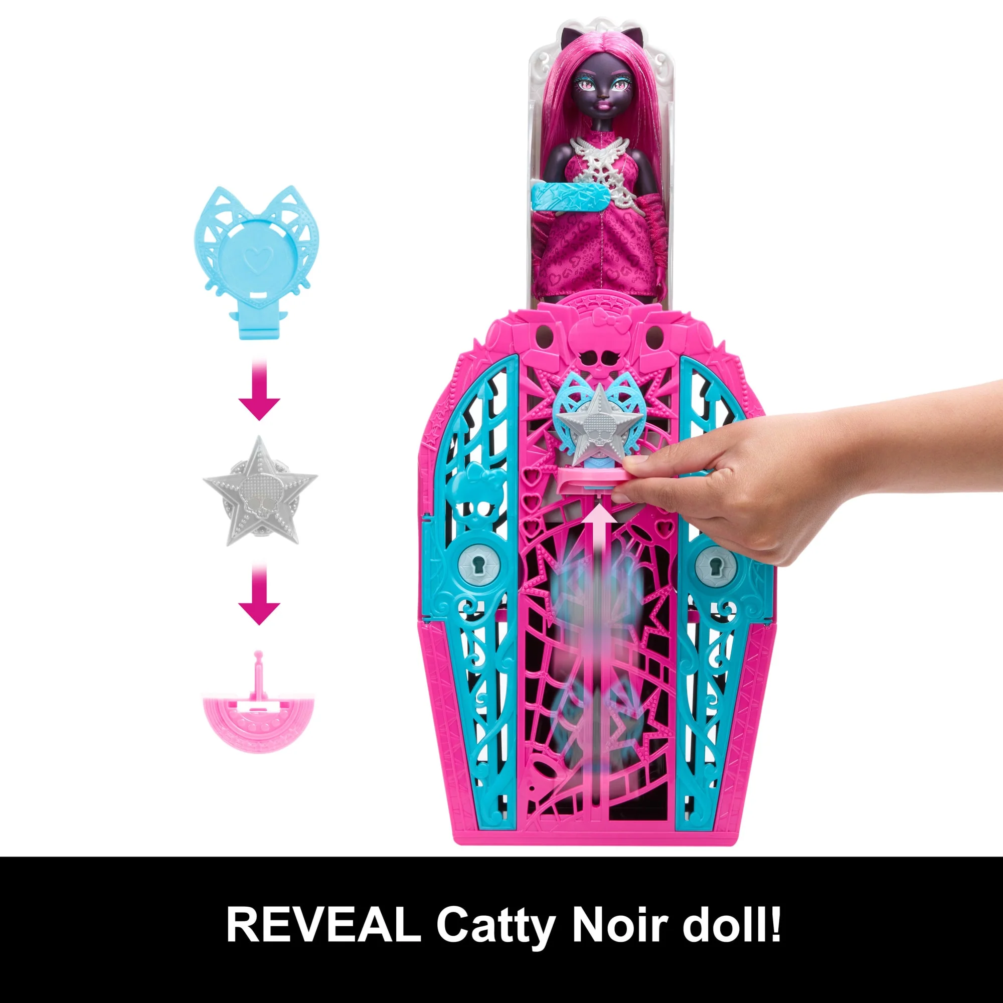 Monster High Skulltimate Secrets Hauntlywood Mysteries Doll, Catty Noir With 19+ Surprises - Image 5