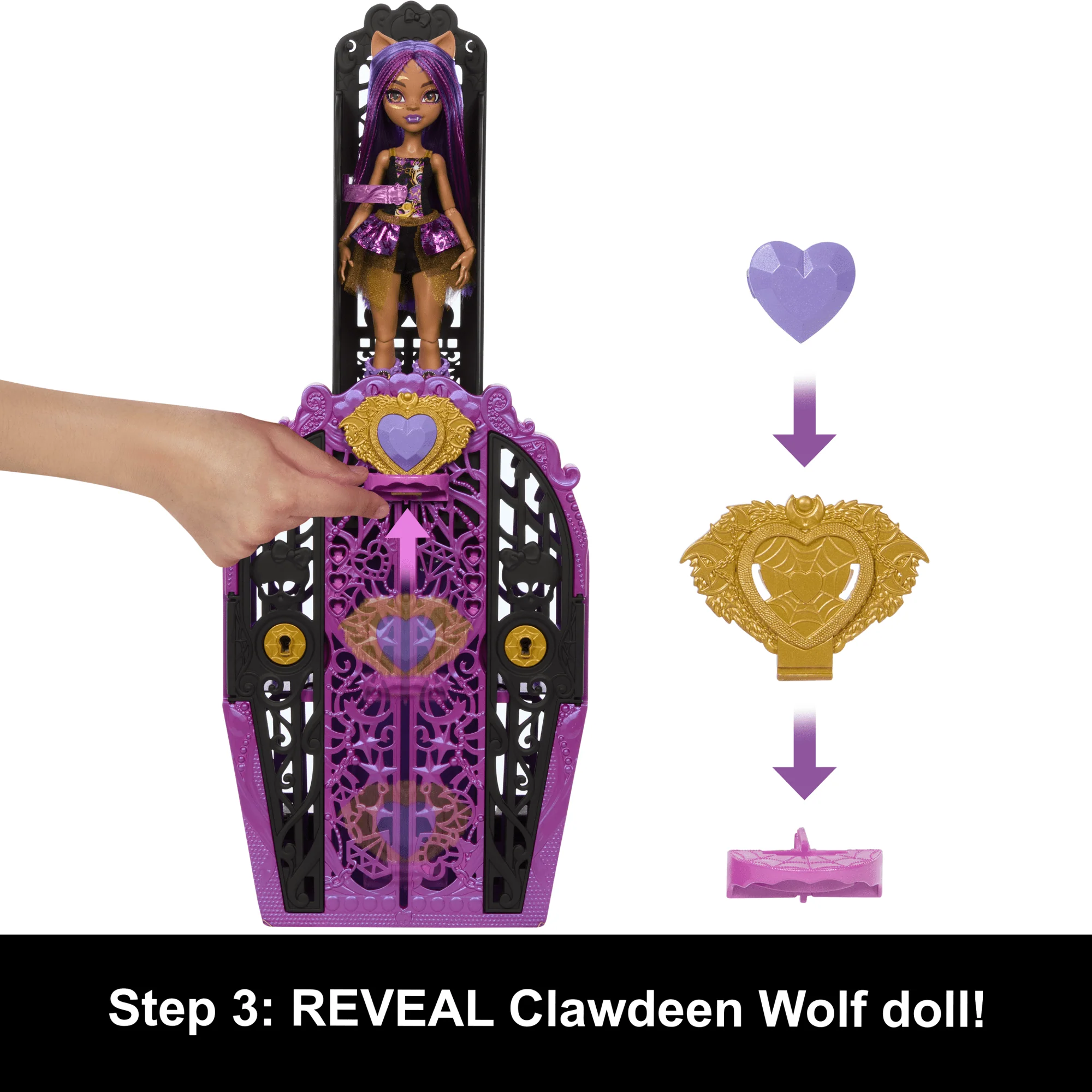 Monster High Skulltimate Secrets Monster Mysteries Playset, Clawdeen Wolf Doll With 19+ Surprises - Image 5