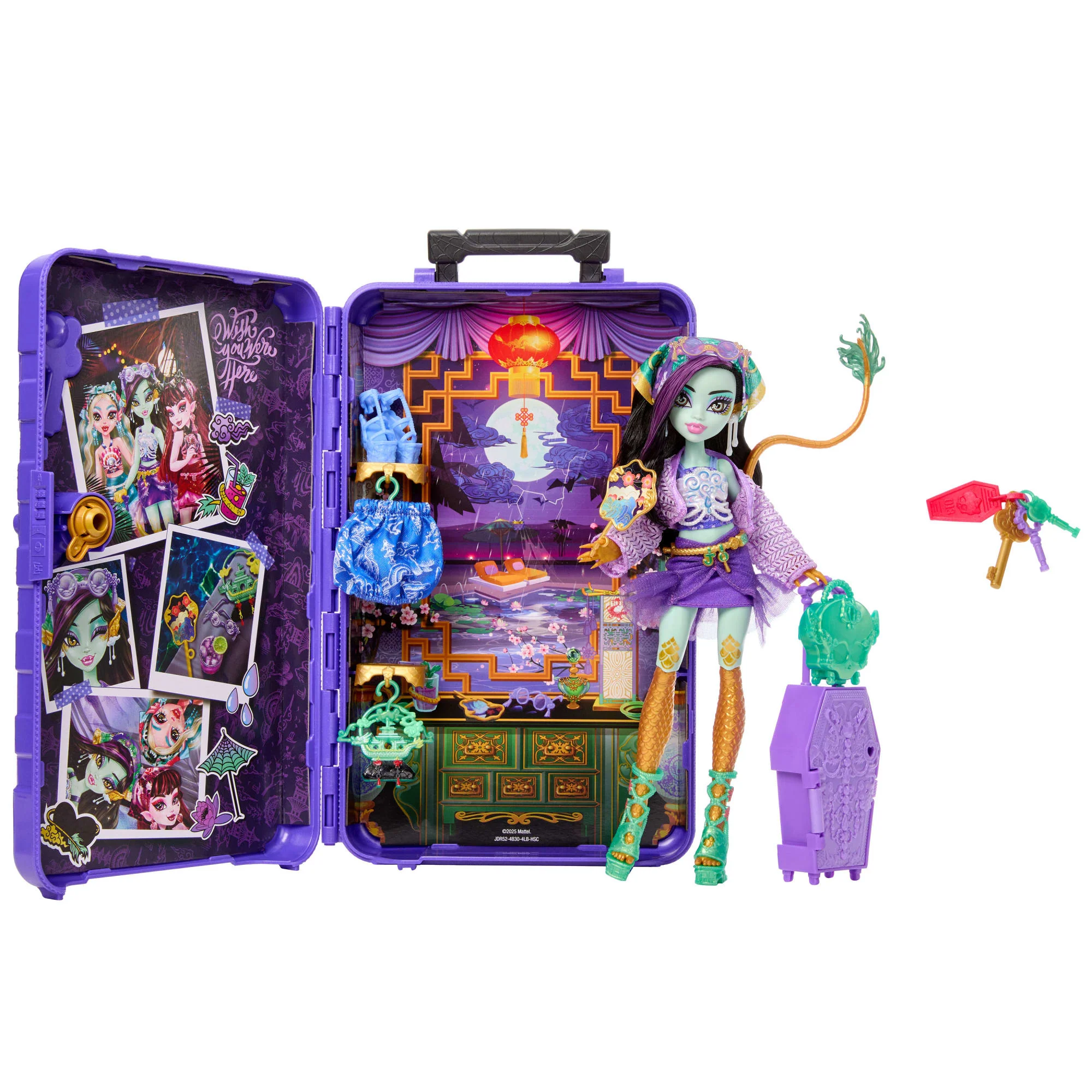 Monster High Skulltimate Secrets Gore-Geous Oasis Playset, Jinafire Long Doll And Accessories - Image 5