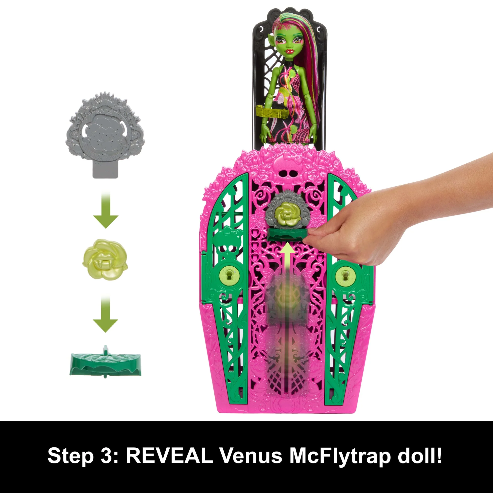 Monster High Skulltimate Secrets Garden Mysteries Playset, Venus Mcflytrap Doll With 19+ Surprises - Image 5