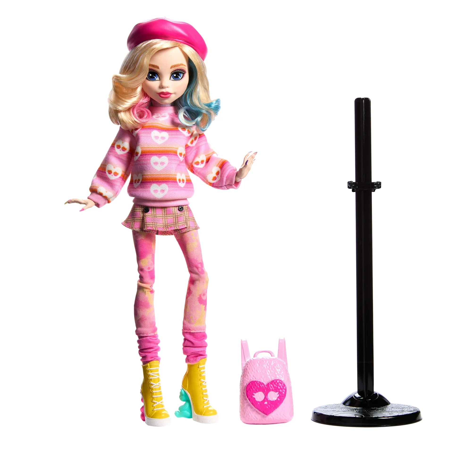 Monster High Wednesday Collectible Doll, Enid Sinclair in Pink Fashion With Accessories - Image 6