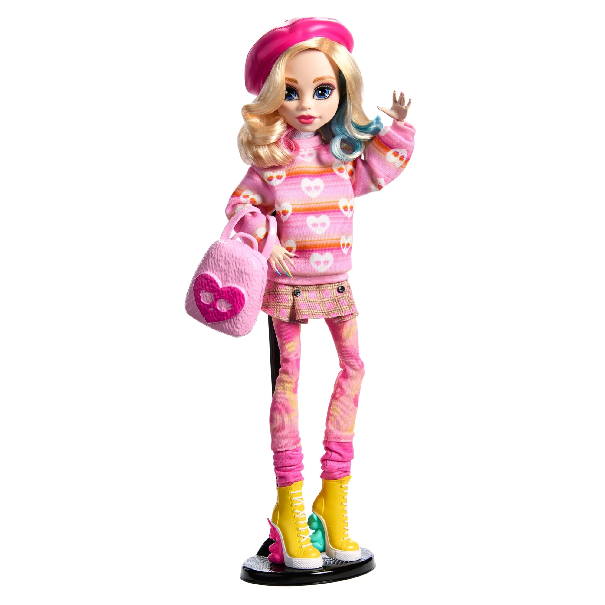 Monster High Wednesday Collectible Doll, Enid Sinclair in Pink Fashion With Accessories - Image 2