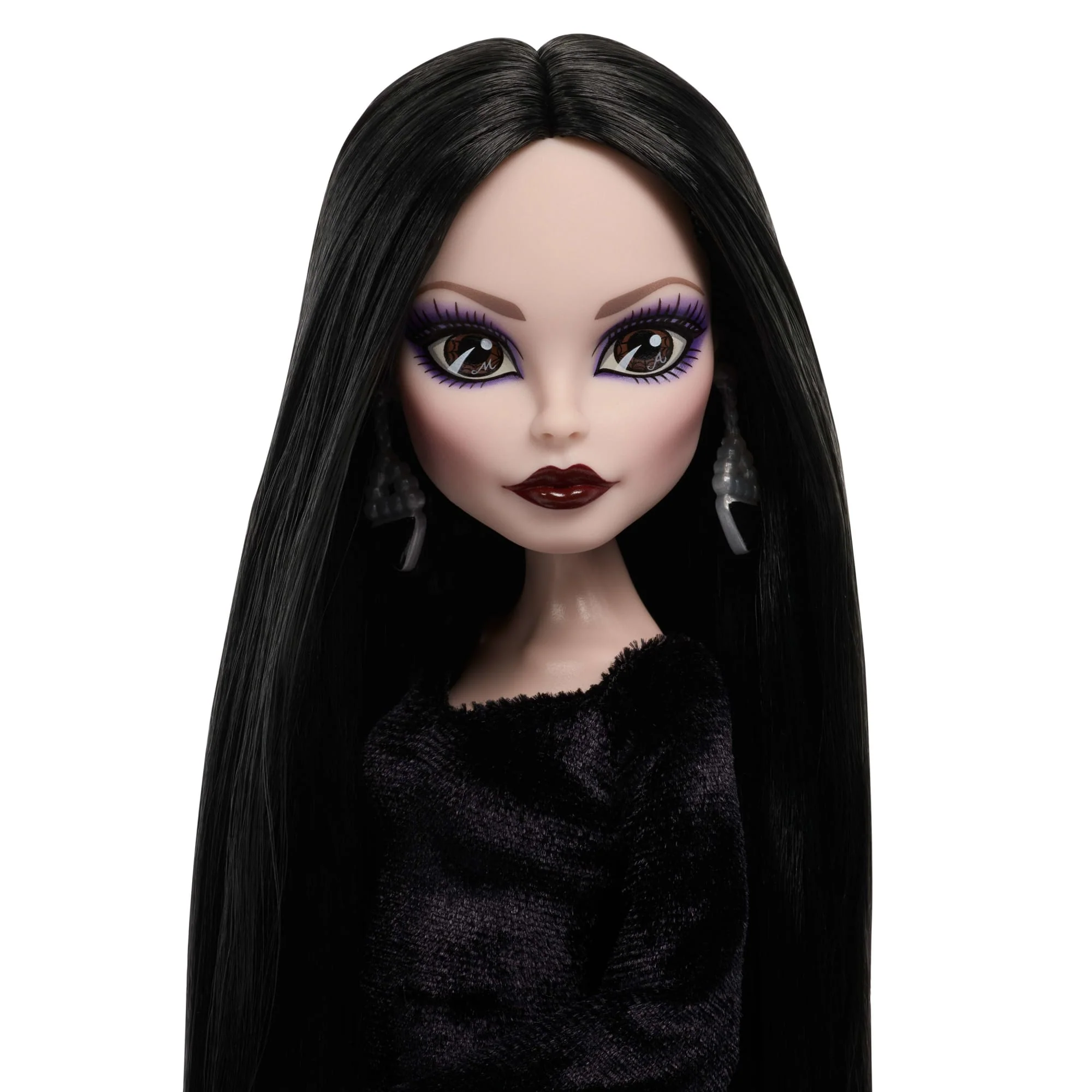 Monster High X Wednesday Collectible Doll, Morticia Addams in Black Velvet Dress - Image 3