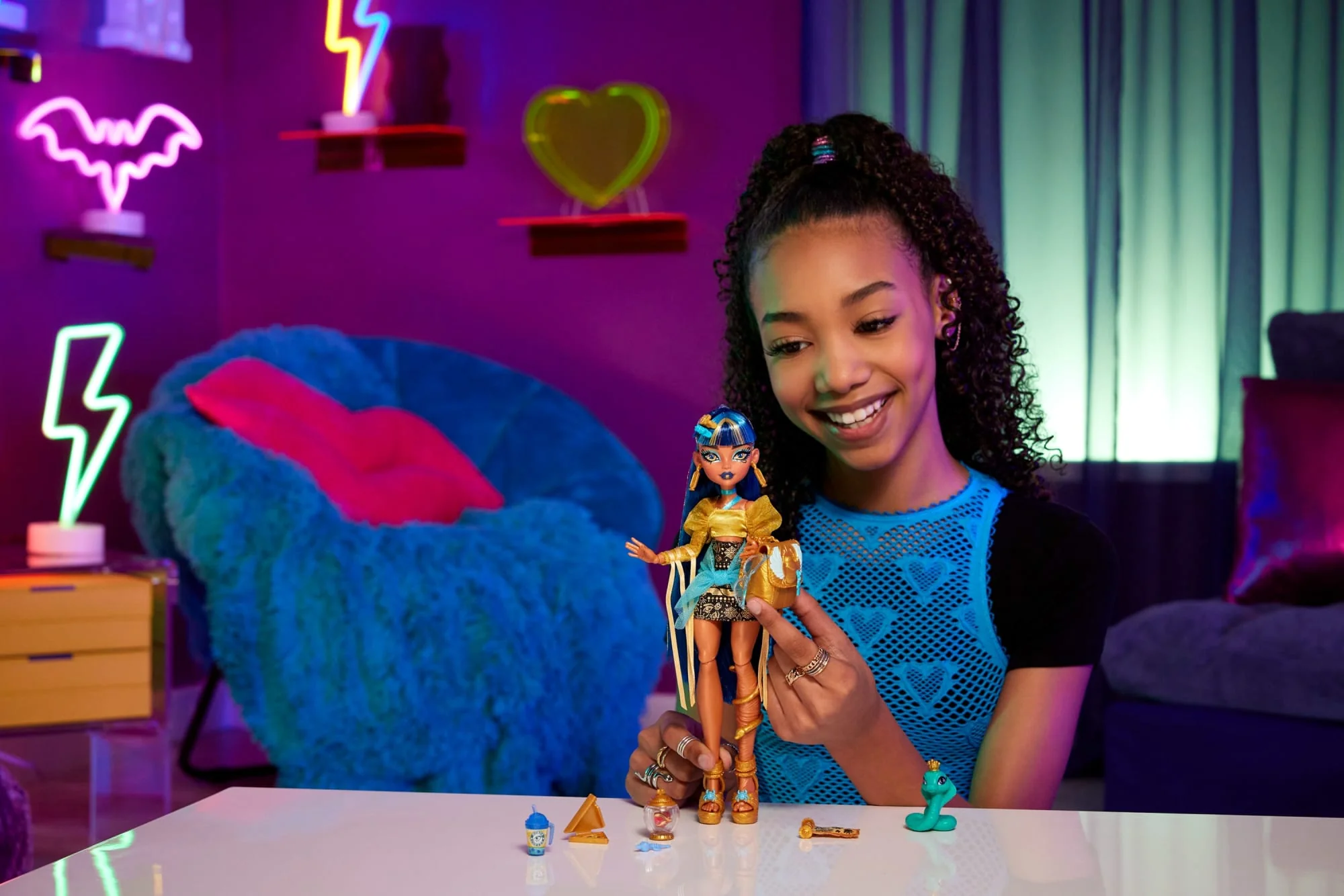 Monsterhigh-Cleo de Nile-Poupée Avec Animal et Accessoires - Image 2