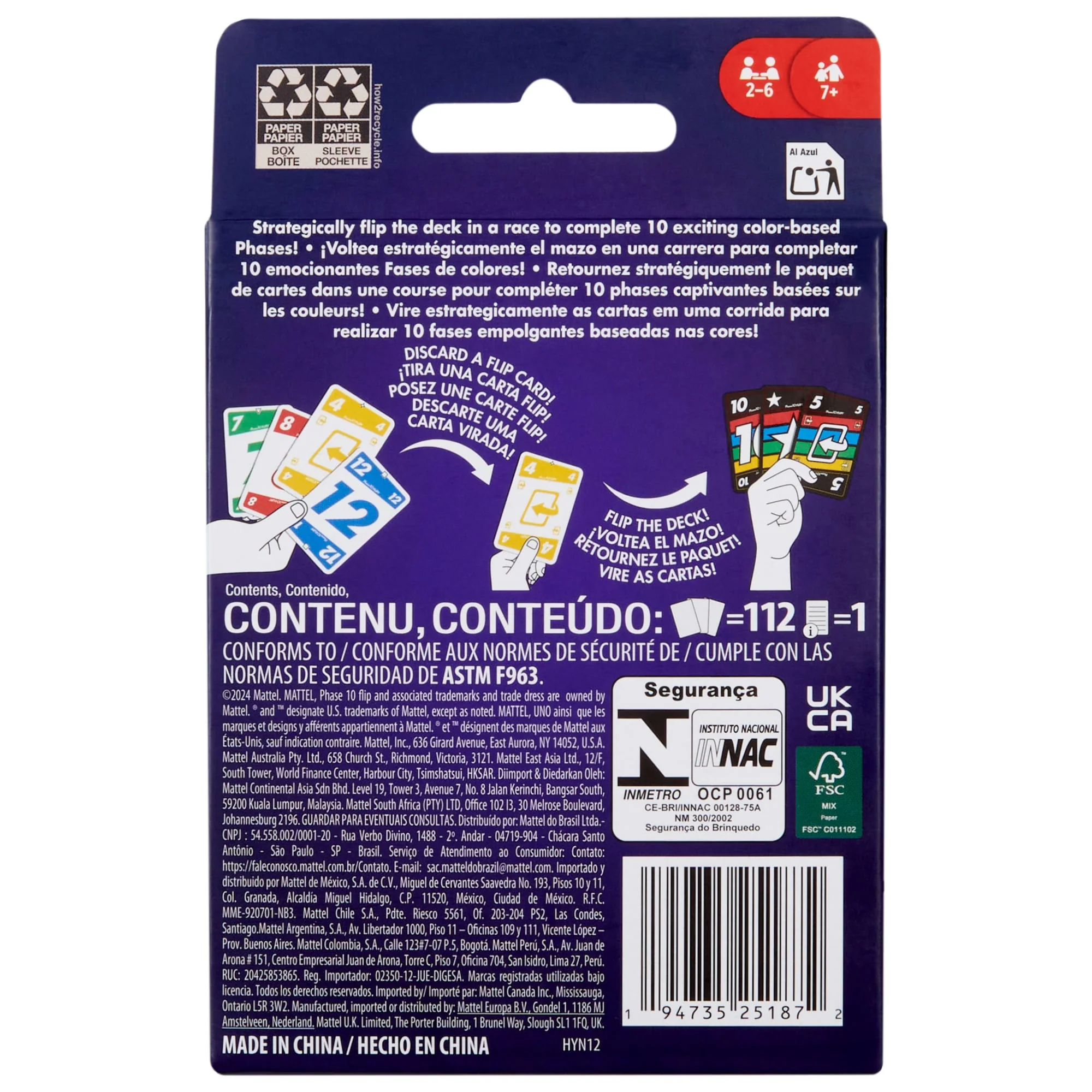 Phase 10 Flip Card Game, Classic Family Card Game With Double-Sided Cards For 2-6 Players - Image 6
