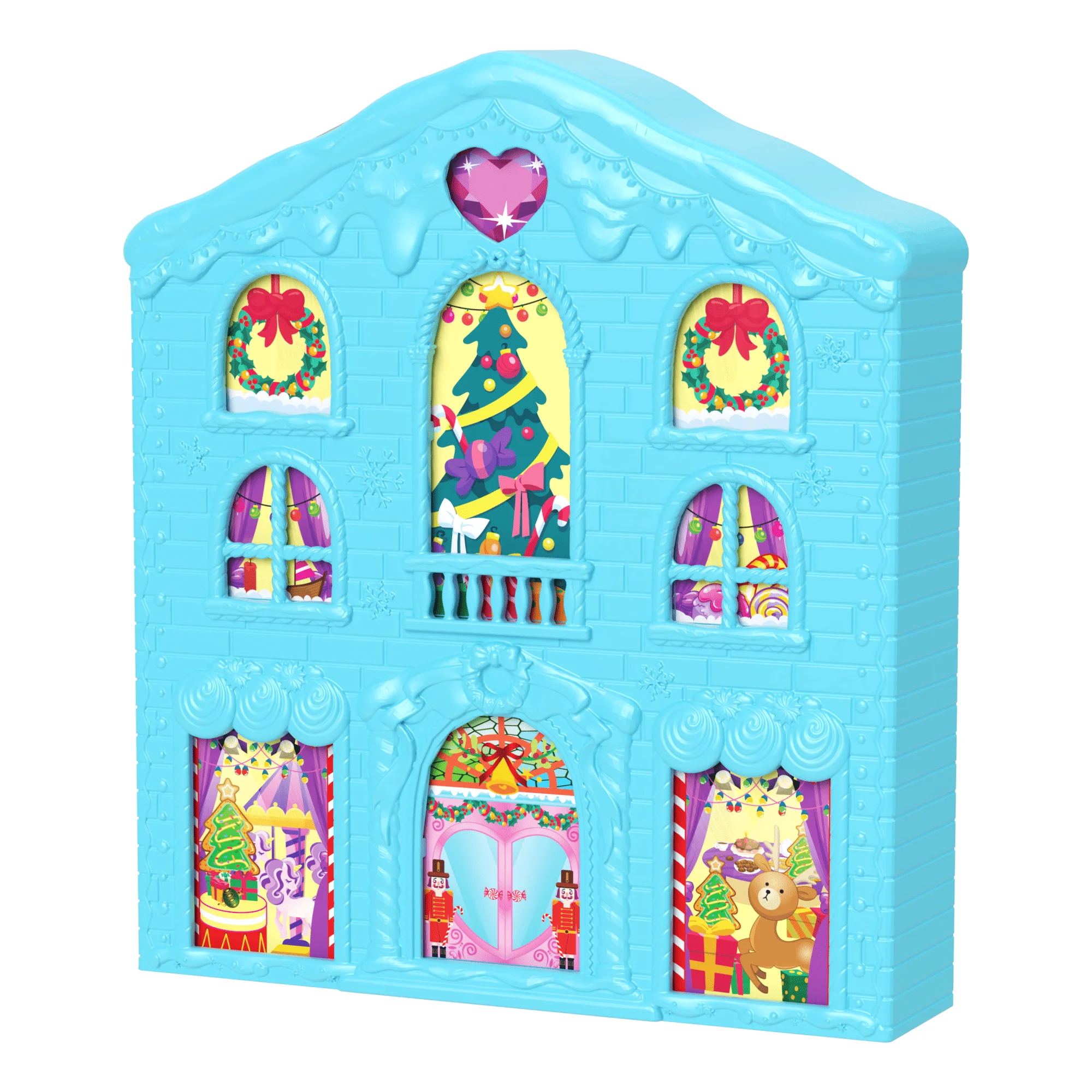 Polly Pocket Dolls And Playset Advent Calendar, Gingerbread House With Dollhouse Furniture, Toy Car, And Holiday Accessories - Image 4