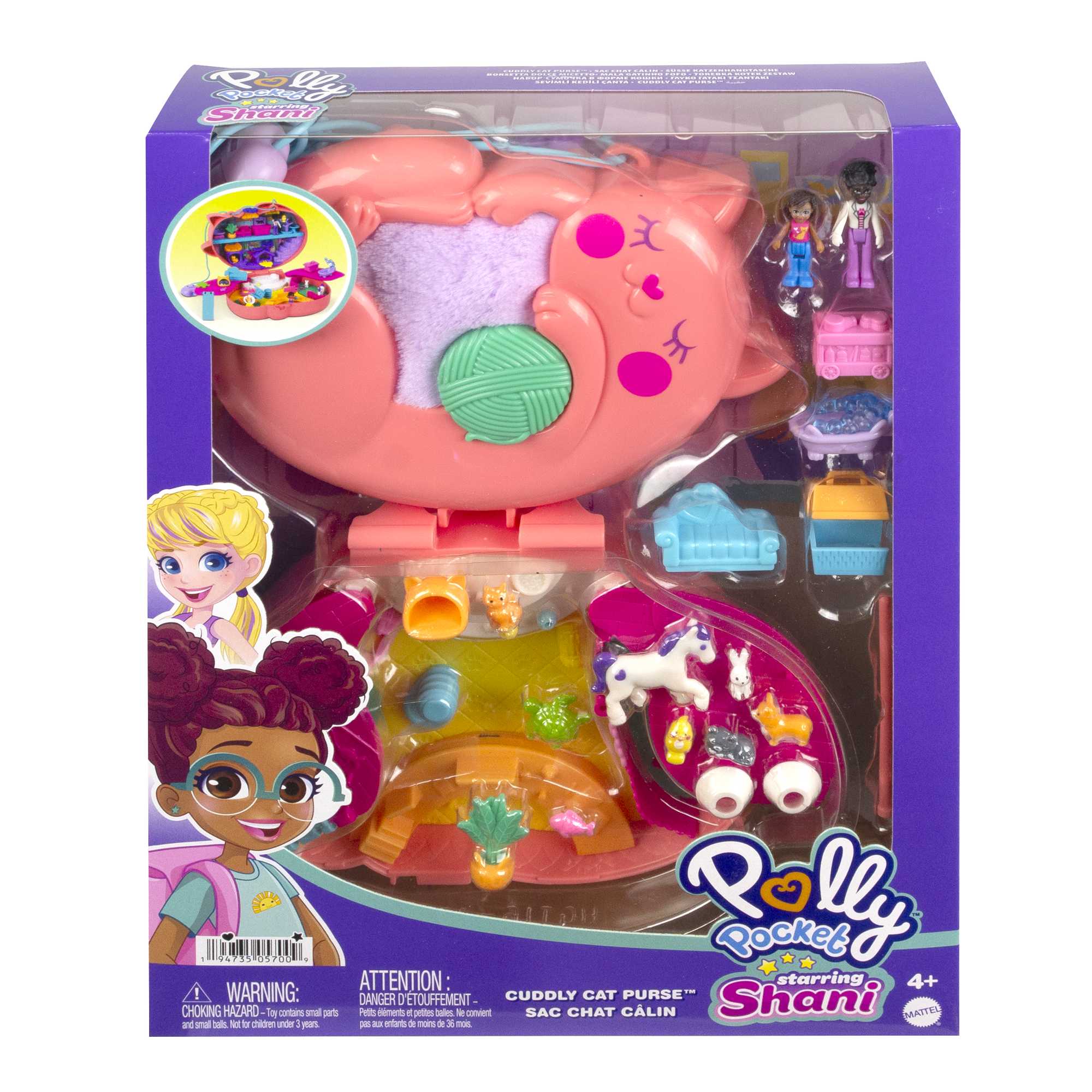 Polly Pocket Avec Shani Coffret Sac à Main Chat à Câliner - Image 6