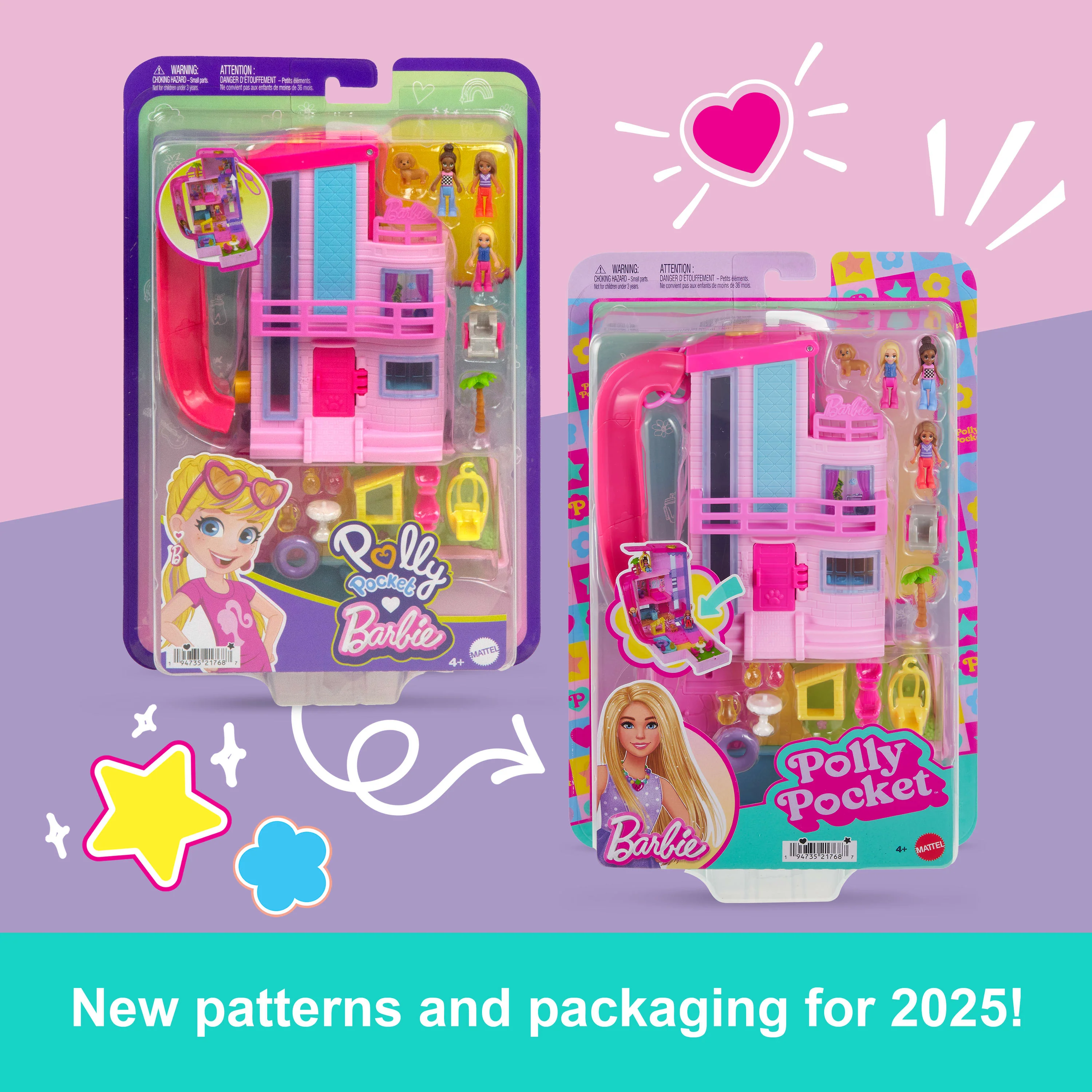 Polly Pocket Barbie Dreamhouse Compact, Dollhouse Playset With 3 Micro Dolls, 1 Pet & 11 Accessories - Image 6