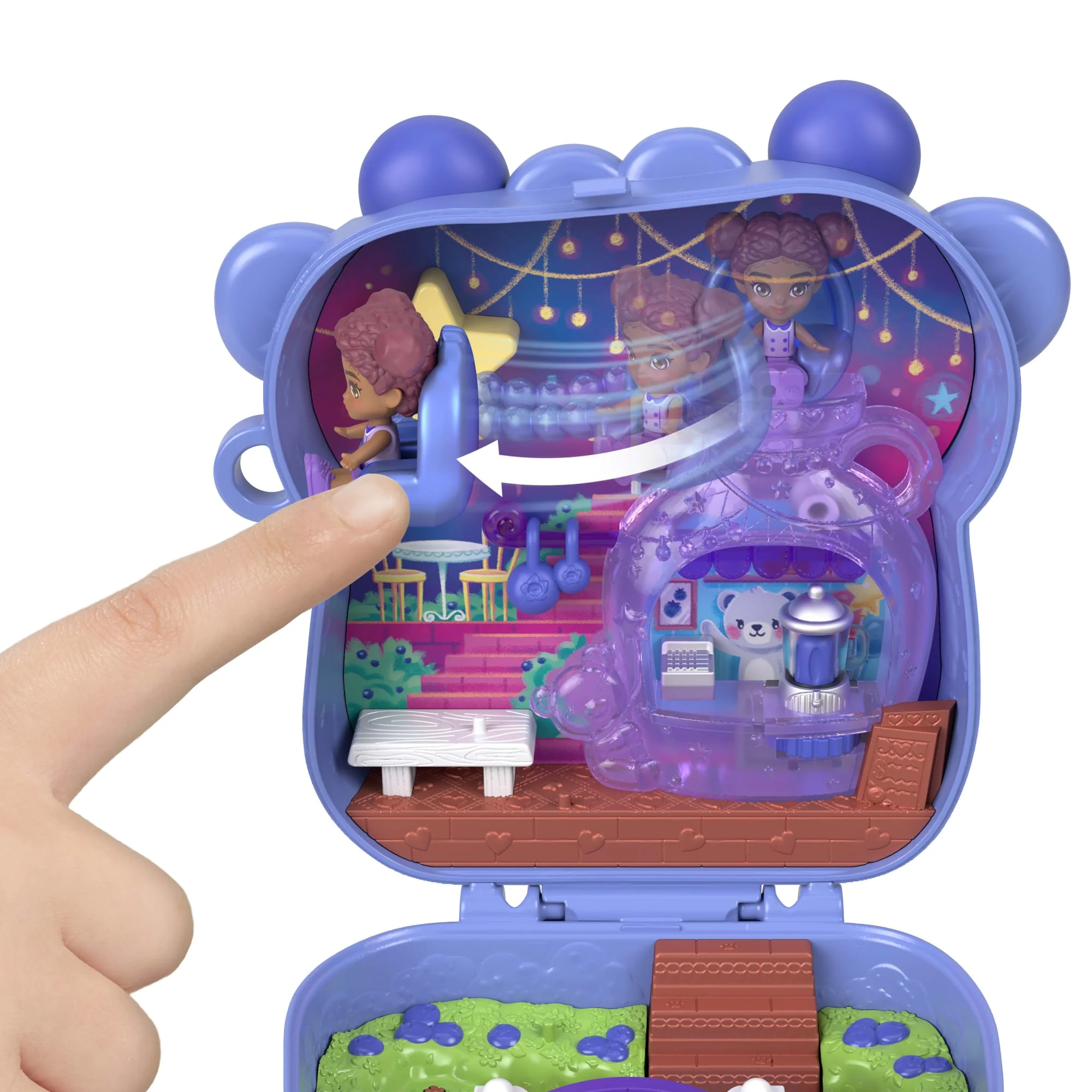 Polly Pocket Blueberry Besties Compact Playset With 1 Micro Doll And Pet, Travel Toy With Fruit Accessories - Image 3