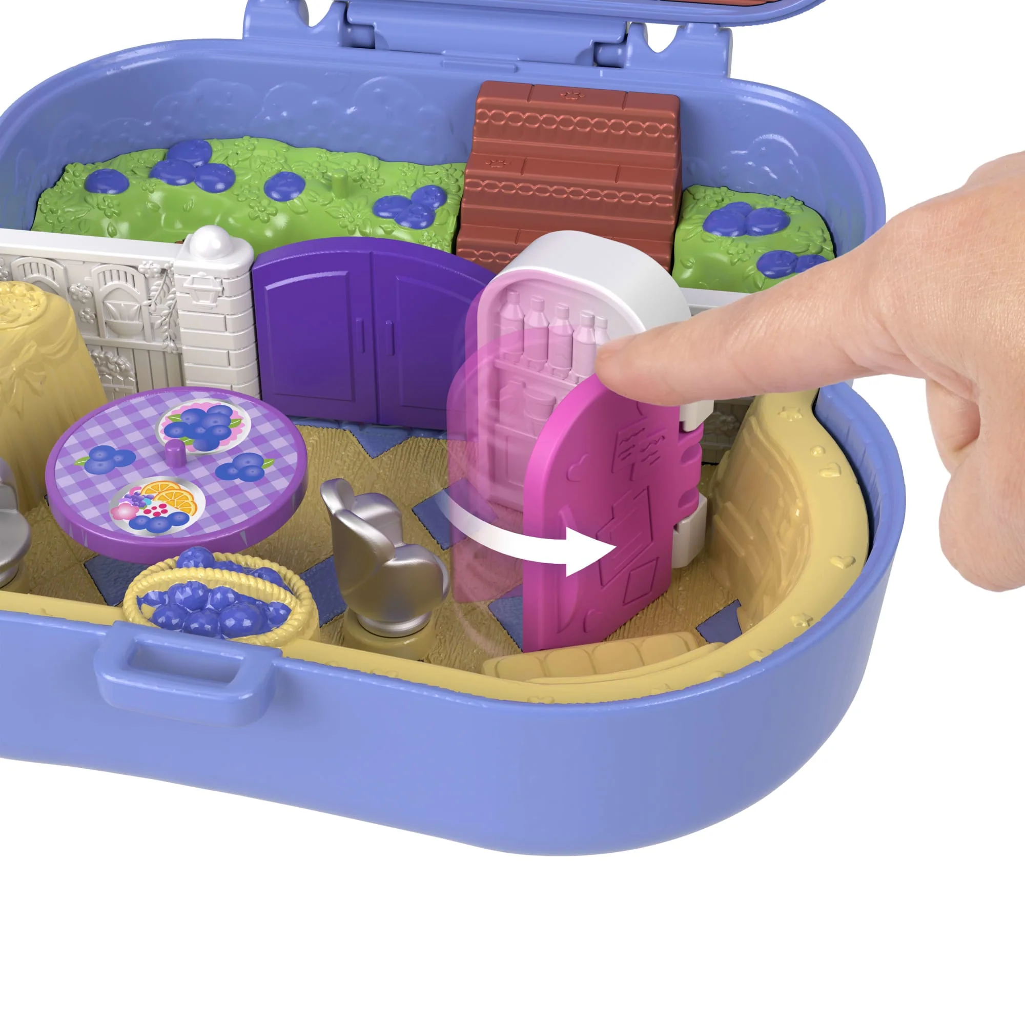 Polly Pocket Blueberry Besties Compact Playset With 1 Micro Doll And Pet, Travel Toy With Fruit Accessories - Image 5