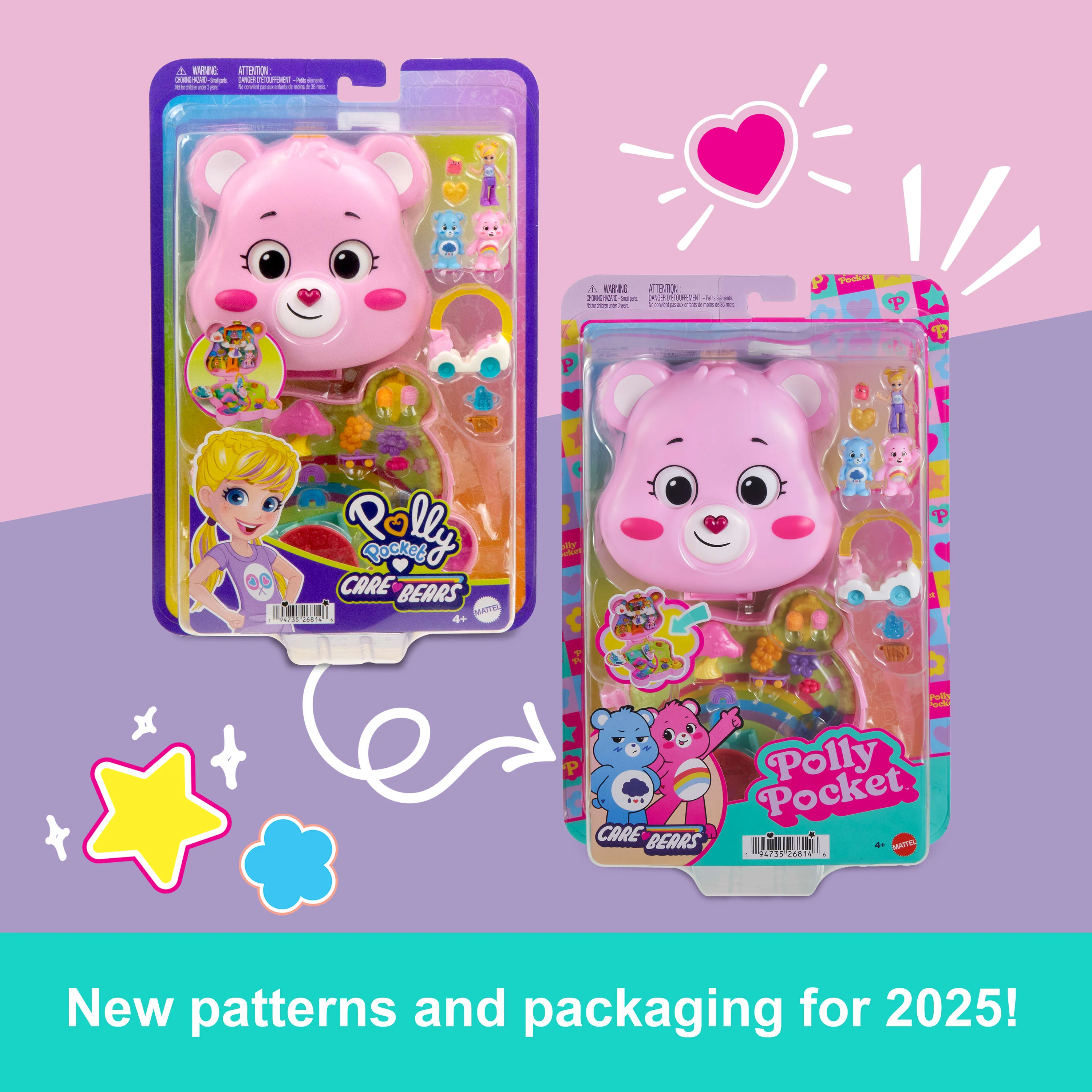 Polly Pocket X Care Bears Dolls & Playset With Toy Car And Themed Accessories, Compact Travel Toy - Image 6