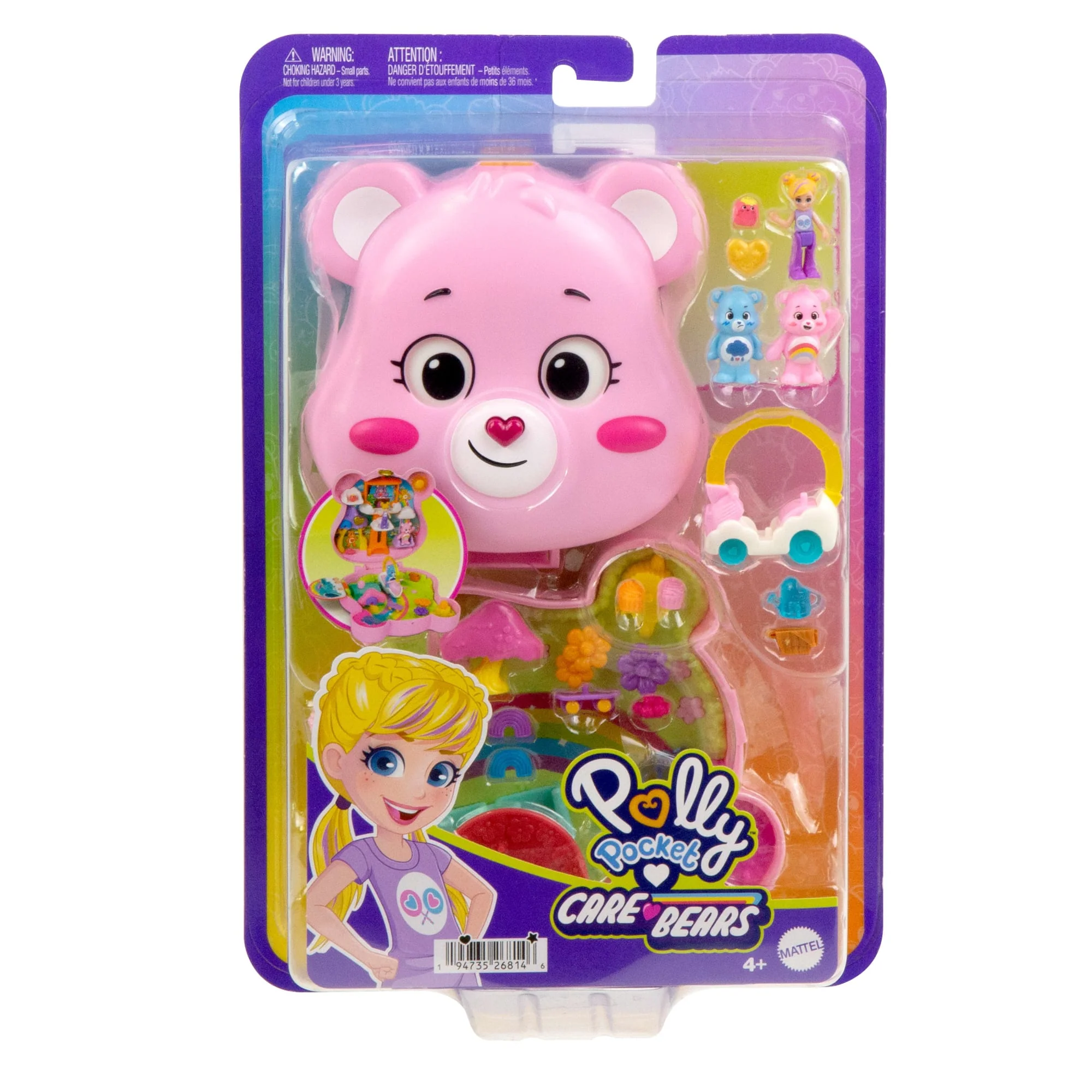 Polly Pocket X Care Bears Dolls & Playset With Toy Car And Themed Accessories, Compact Travel Toy - Image 6