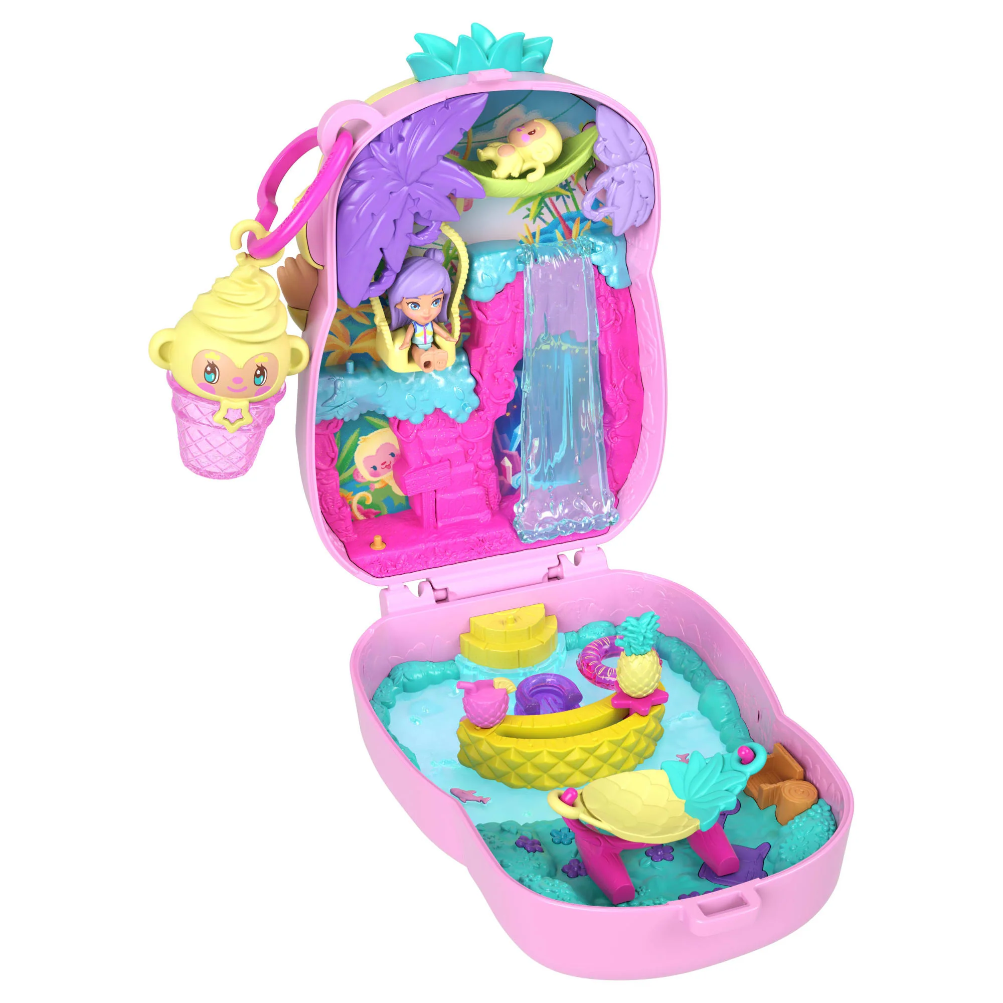 Polly Pocket-Coffret Ananas et Ouistiti-Jouet de Voyage - Image 5
