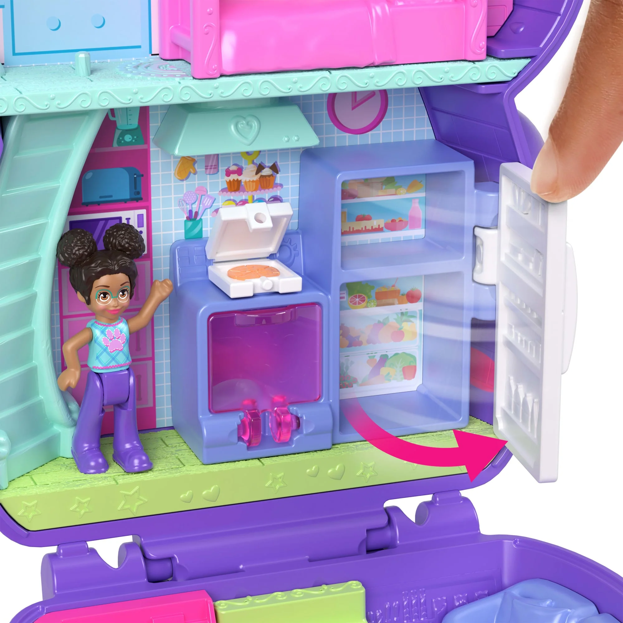 Polly Pocket Coffret Chiot Soirée Pyjama, Micro-Poupée, Chiots, Acc. - Image 4