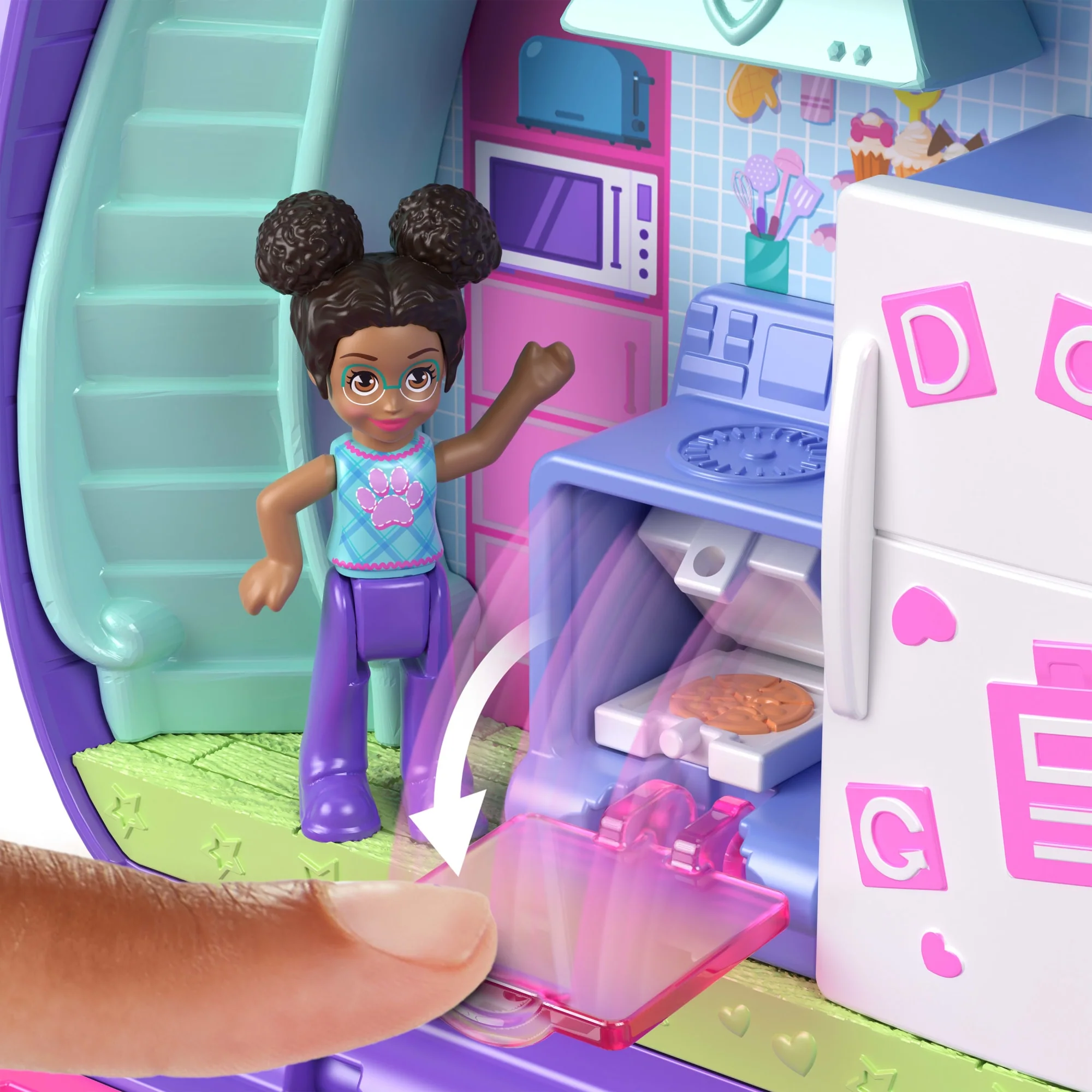 Polly Pocket Coffret Chiot Soirée Pyjama, Micro-Poupée, Chiots, Acc. - Image 5