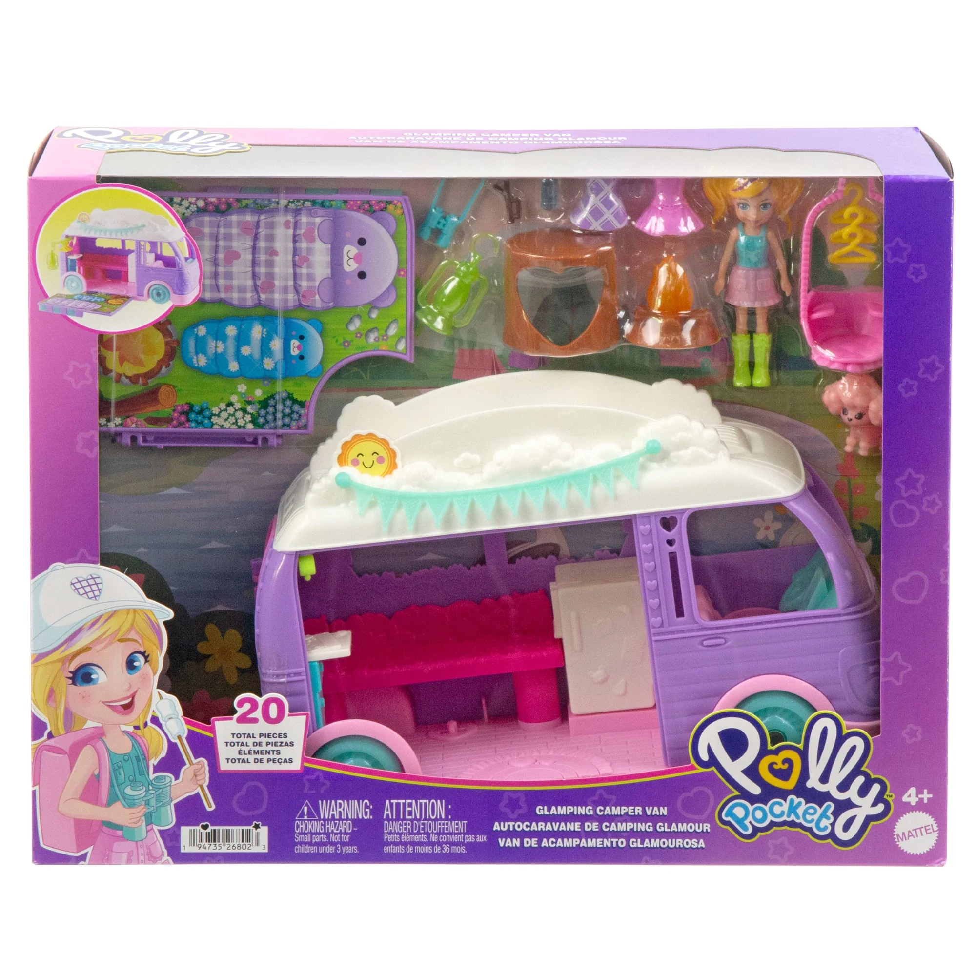 Polly Pocket  Coffret de Jeu  Autocaravane de Camping Glamour - Image 6