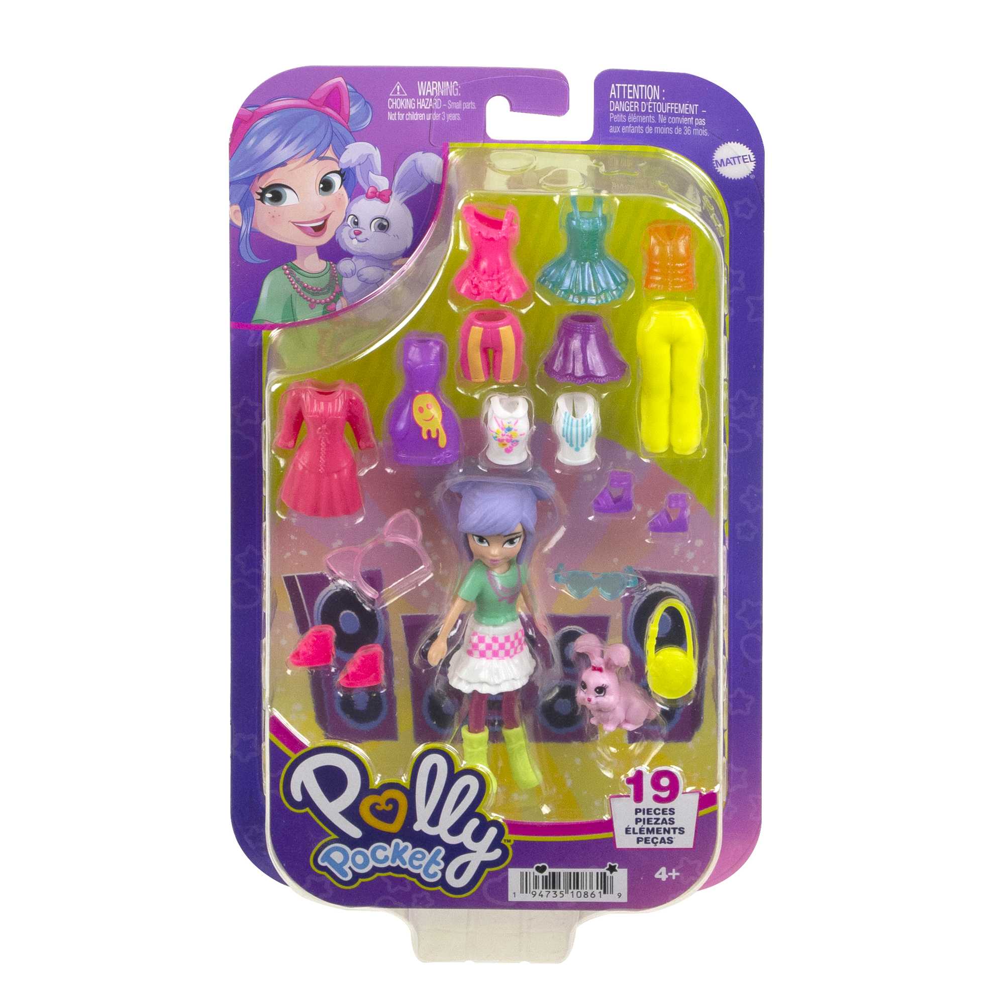 Polly Pocket Coffret Poupée et 18 Accessoires, Lapin - Image 5