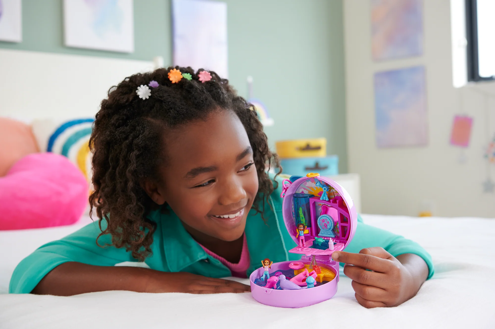 Polly Pocket  Coffret  Sauvetage du Dauphin, 2Micro-Poupées, Anim. - Image 2